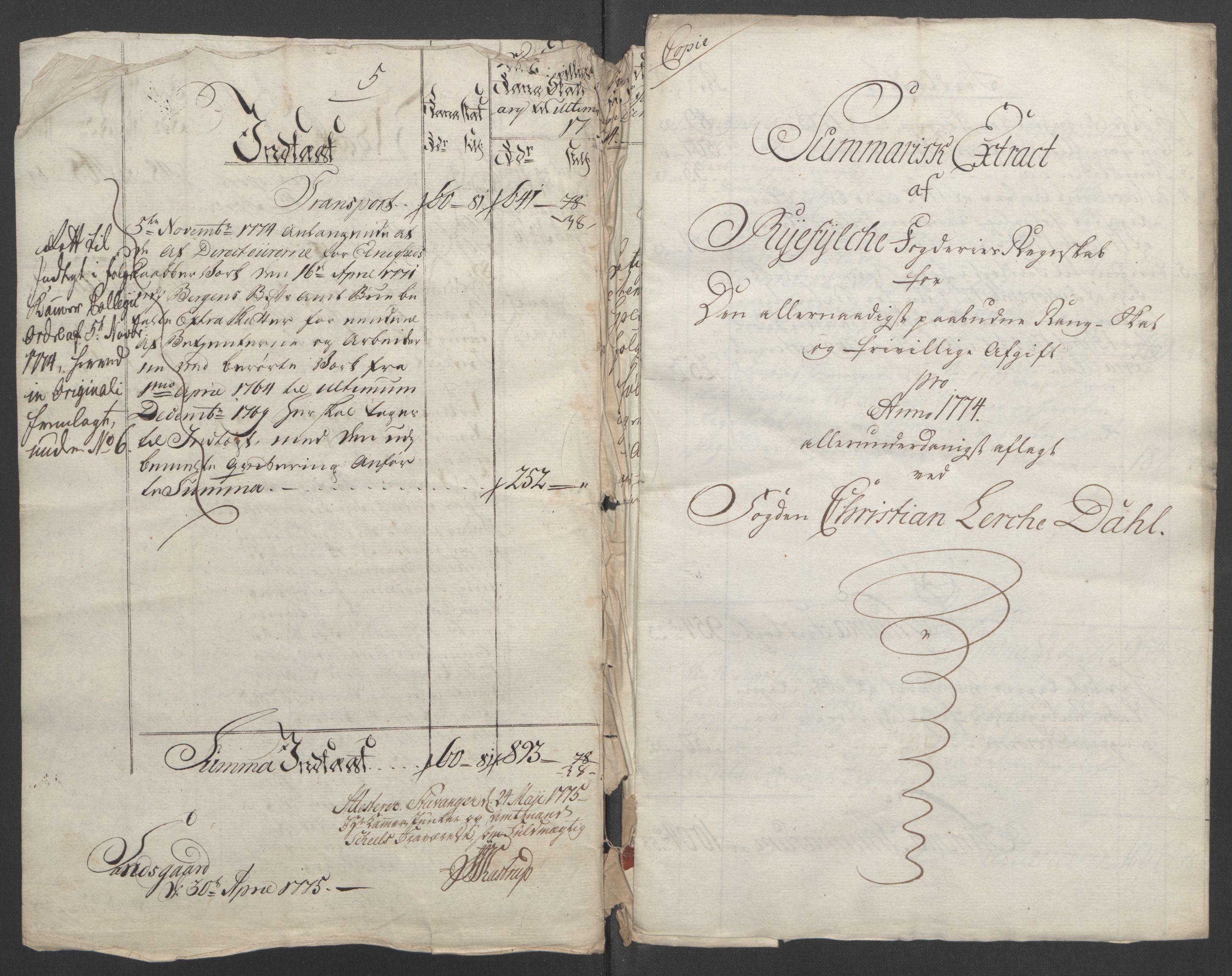 Rentekammeret inntil 1814, Reviderte regnskaper, Fogderegnskap, AV/RA-EA-4092/R47/L2972: Ekstraskatten Ryfylke, 1762-1780, p. 437