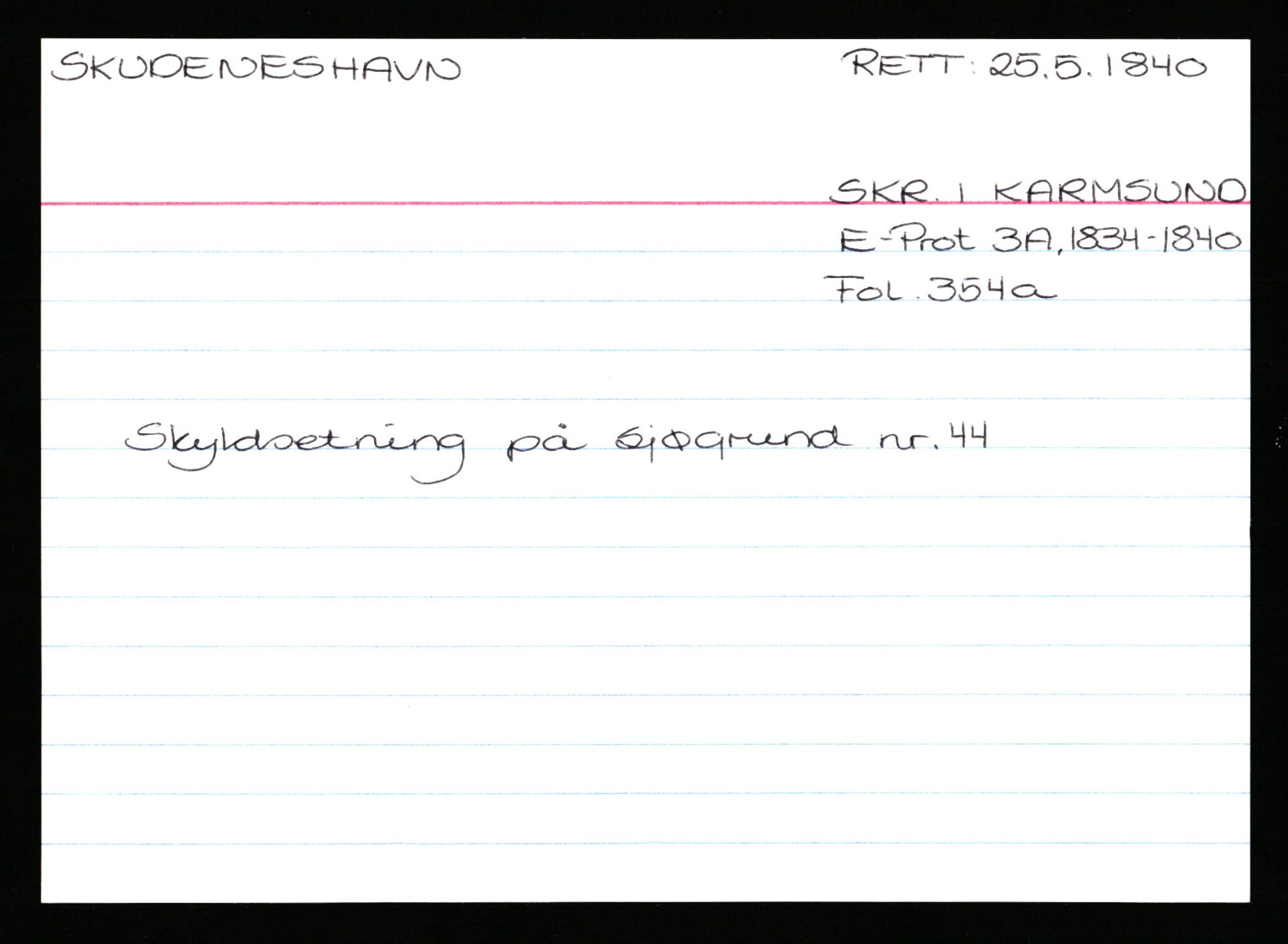 Statsarkivet i Stavanger, AV/SAST-A-101971/03/Y/Ym/L0053: Åstedskort sortert etter gårdsnavn: Skudeneshavn - Solbjør, 1600-1950, p. 50