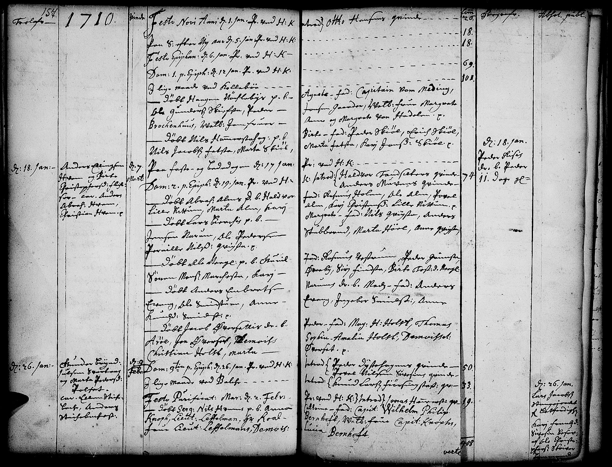 Toten prestekontor, SAH/PREST-102/H/Ha/Haa/L0001: Parish register (official) no. 1, 1695-1713, p. 157