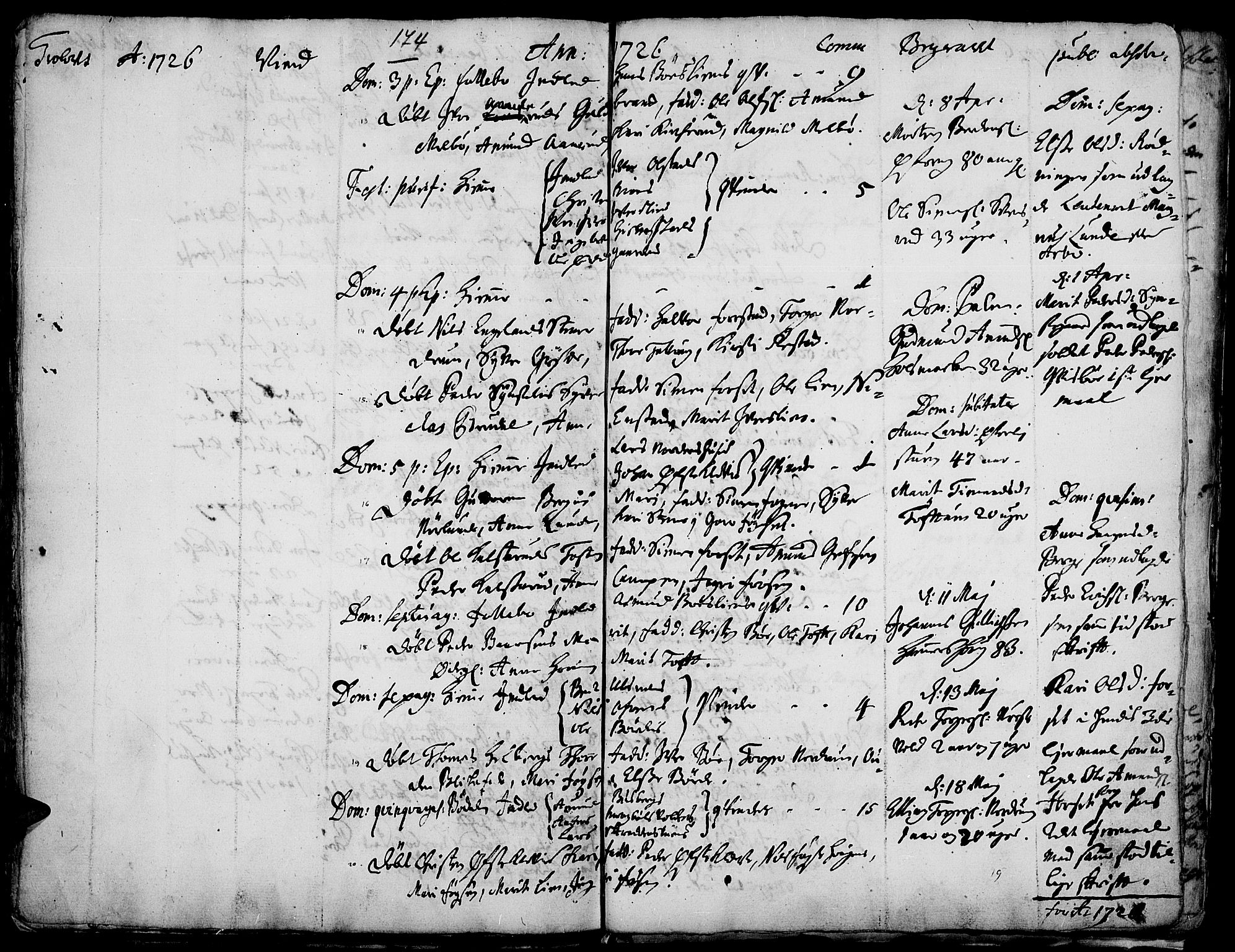 Gausdal prestekontor, SAH/PREST-090/H/Ha/Haa/L0001: Parish register (official) no. 1, 1693-1728, p. 174