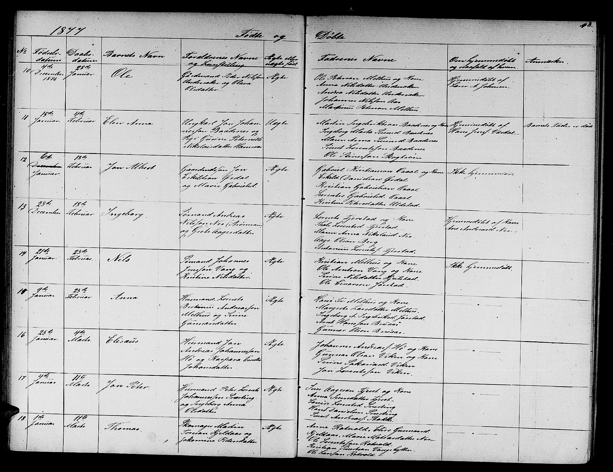 Ministerialprotokoller, klokkerbøker og fødselsregistre - Nord-Trøndelag, AV/SAT-A-1458/730/L0300: Parish register (copy) no. 730C03, 1872-1879, p. 48