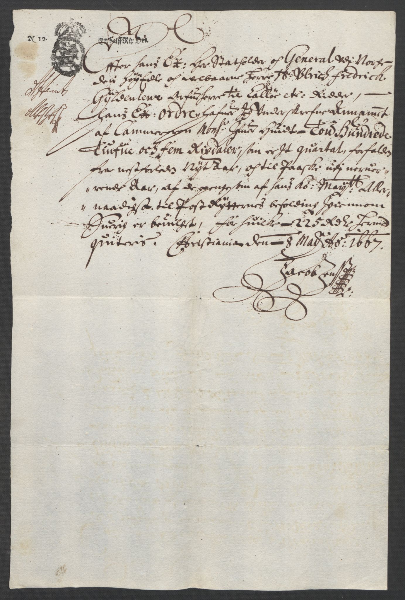 Rentekammeret inntil 1814, Reviderte regnskaper, Stiftamtstueregnskaper, Landkommissariatet på Akershus og Akershus stiftamt, AV/RA-EA-5869/R/Rb/L0045: Akershus stiftamt, 1667