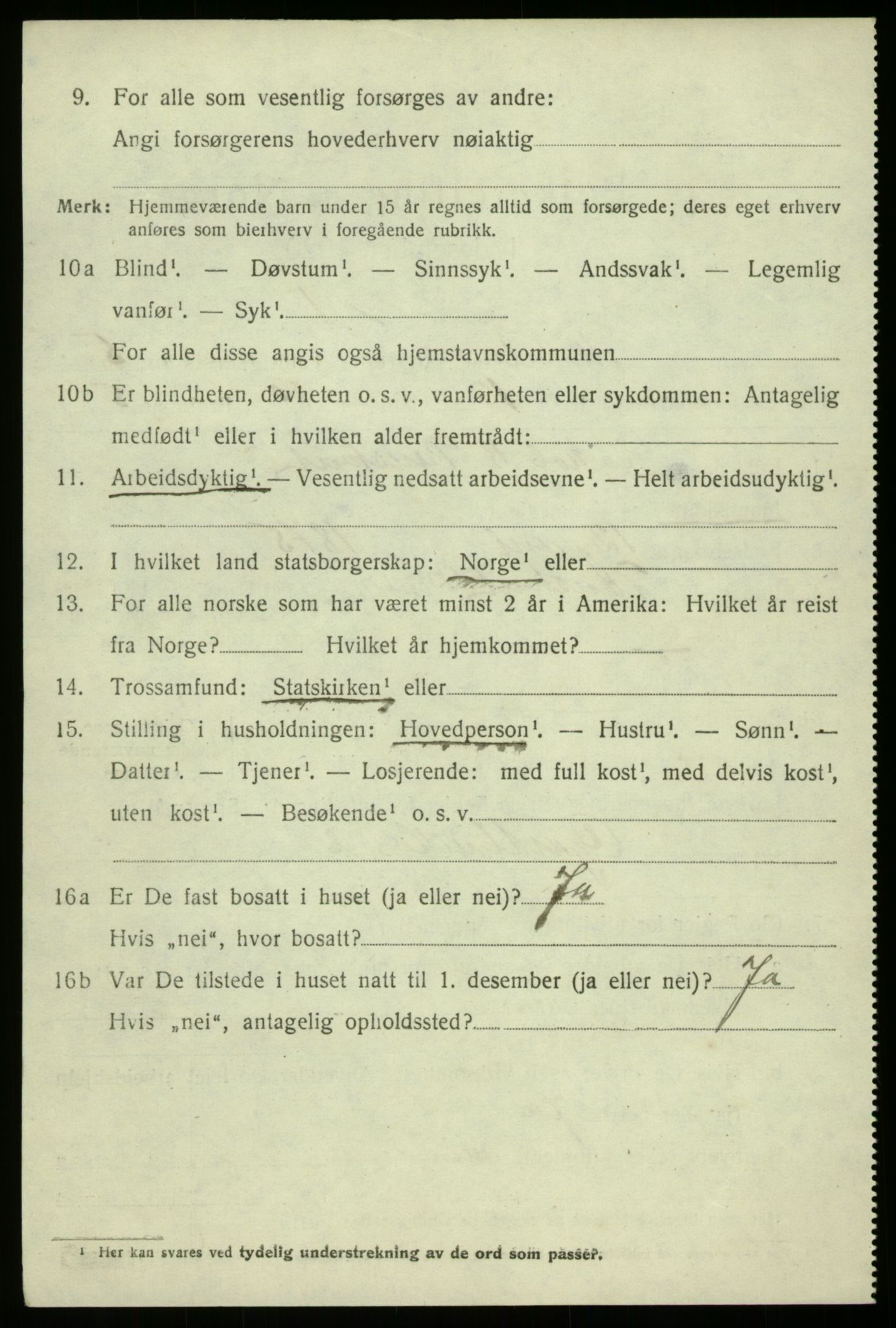 SAB, 1920 census for Modalen, 1920, p. 1115