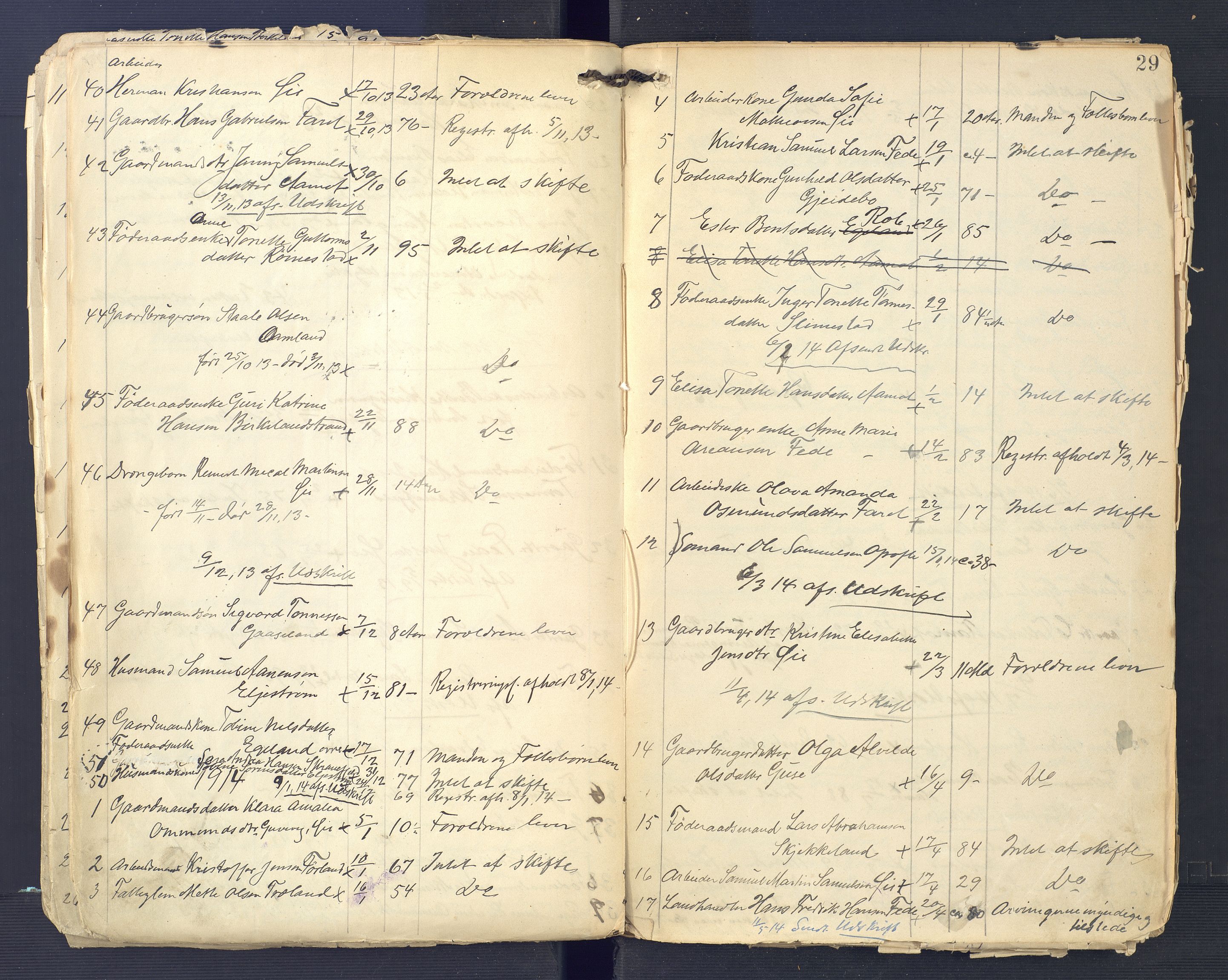 Kvinesdal lensmannskontor, AV/SAK-1241-0026/F/Fe/L0001: Dødsfallsprotokoll nr A21, 1899-1919, p. 29