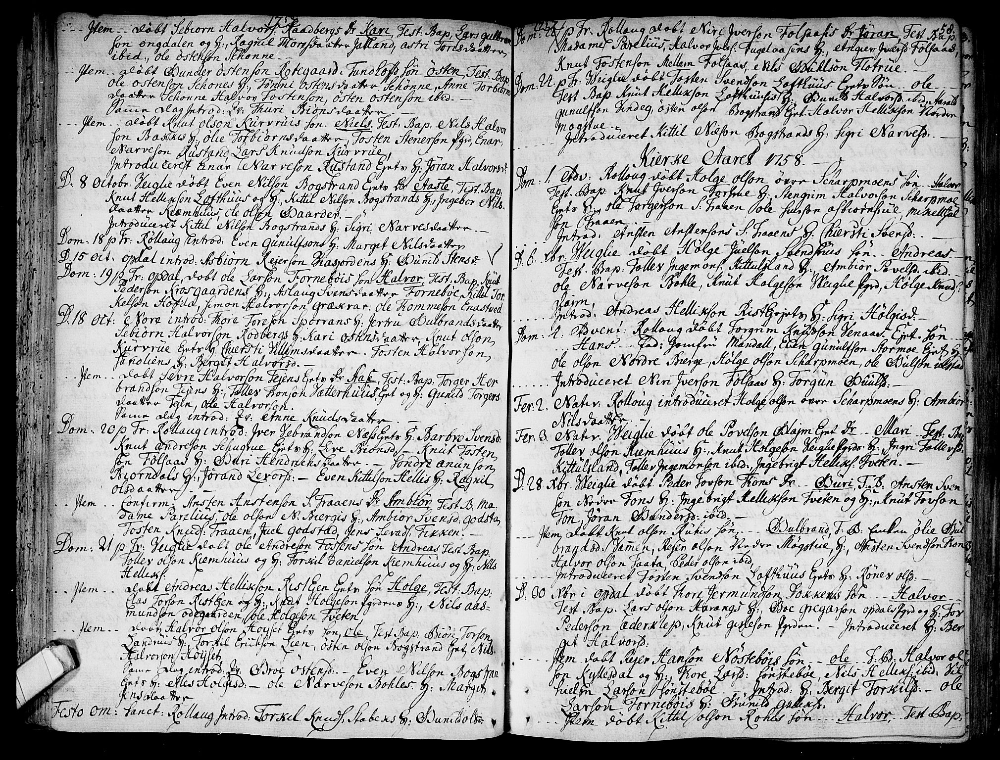 Rollag kirkebøker, SAKO/A-240/F/Fa/L0003: Parish register (official) no. I 3, 1743-1778, p. 58
