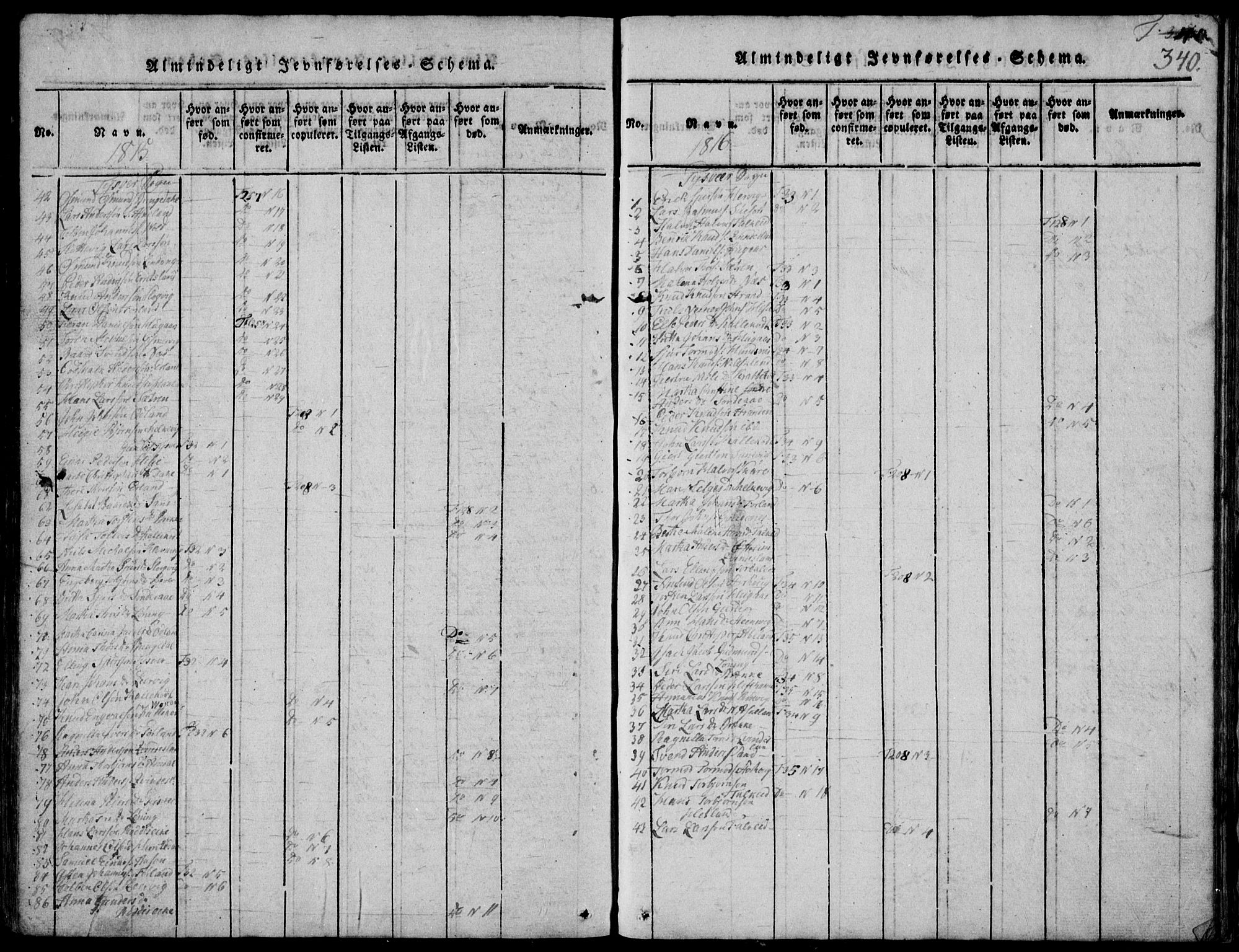 Skjold sokneprestkontor, SAST/A-101847/H/Ha/Hab/L0002: Parish register (copy) no. B 2 /1, 1815-1830, p. 340