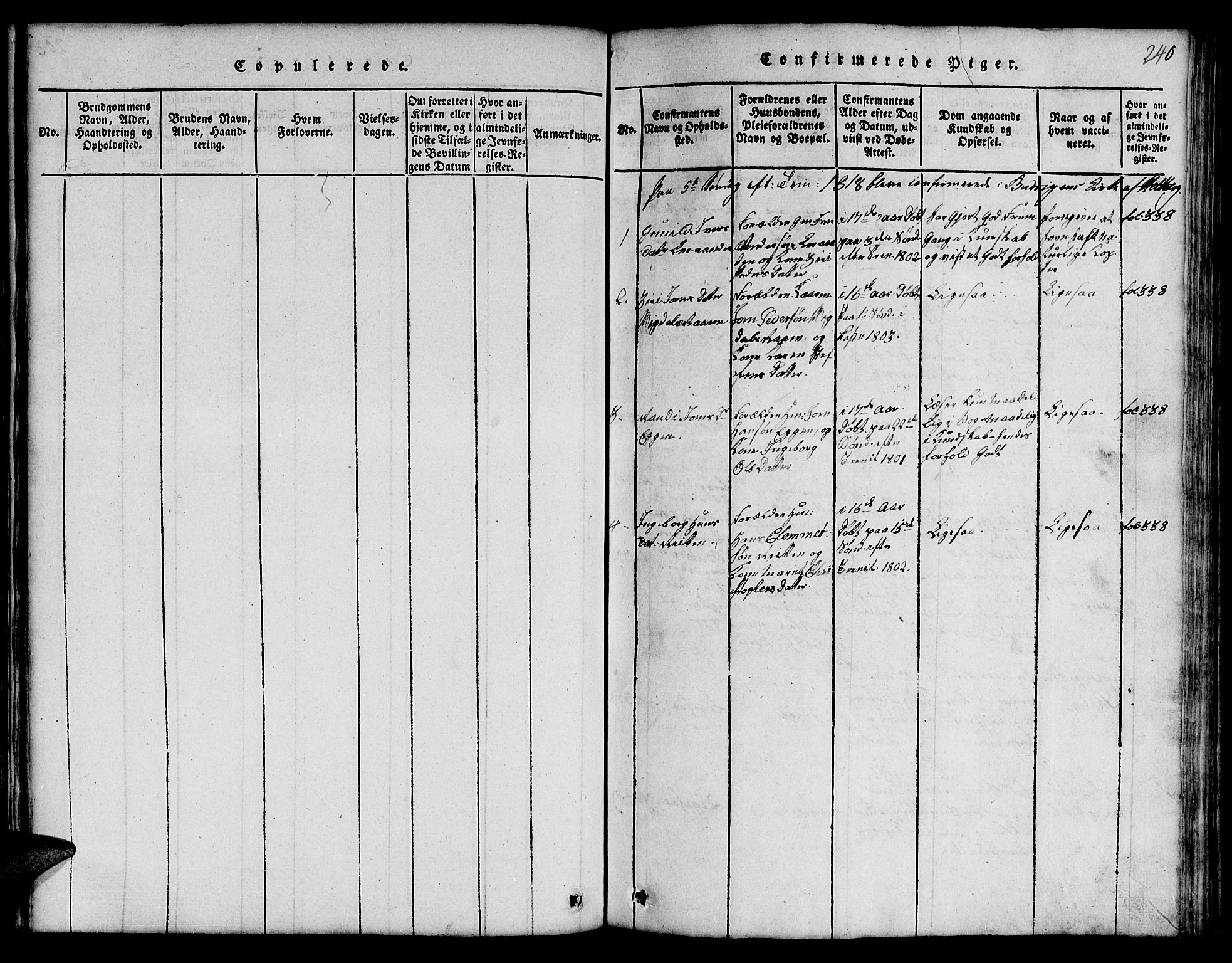 Ministerialprotokoller, klokkerbøker og fødselsregistre - Sør-Trøndelag, SAT/A-1456/666/L0788: Parish register (copy) no. 666C01, 1816-1847, p. 240