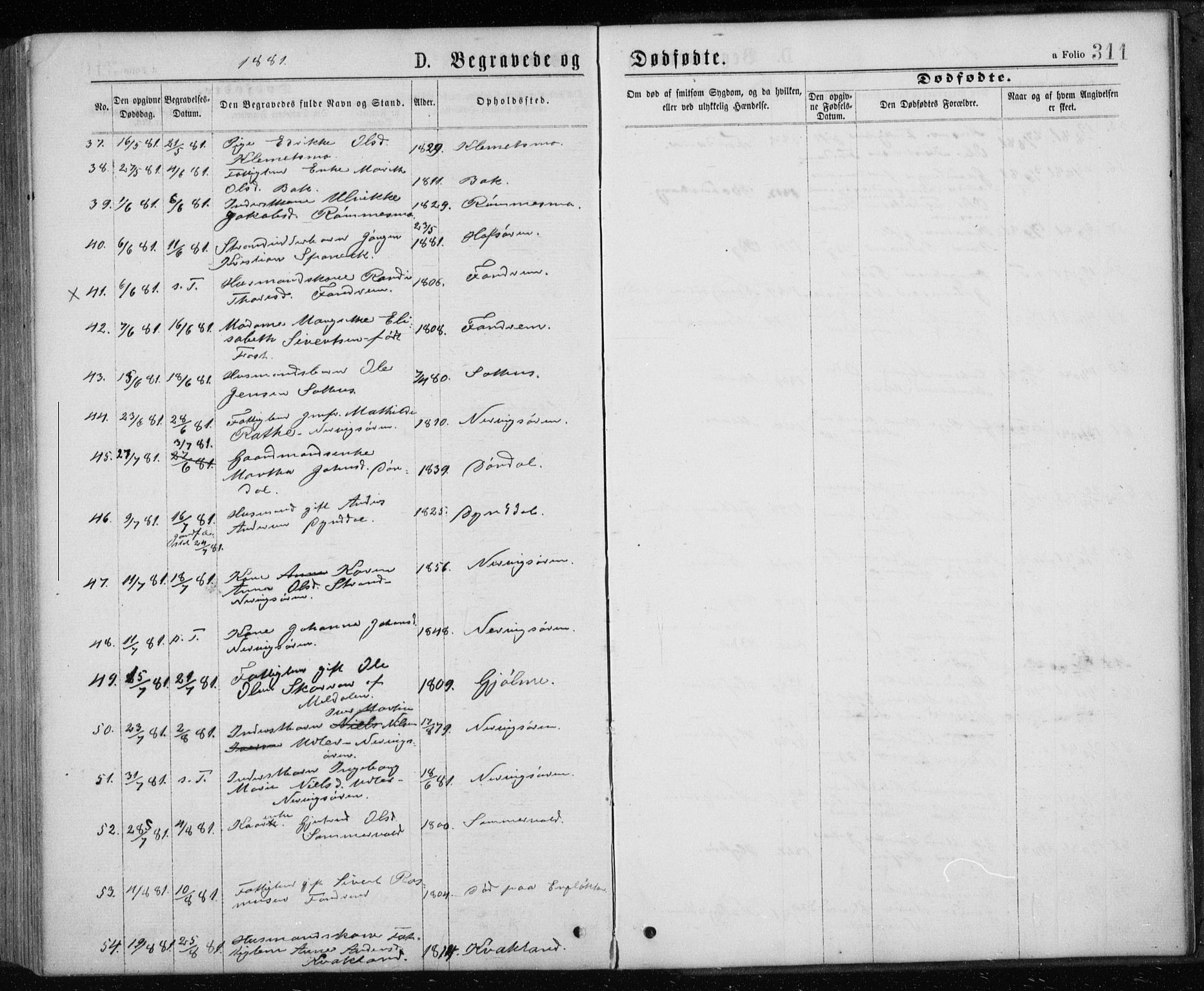 Ministerialprotokoller, klokkerbøker og fødselsregistre - Sør-Trøndelag, AV/SAT-A-1456/668/L0817: Parish register (copy) no. 668C06, 1873-1884, p. 311