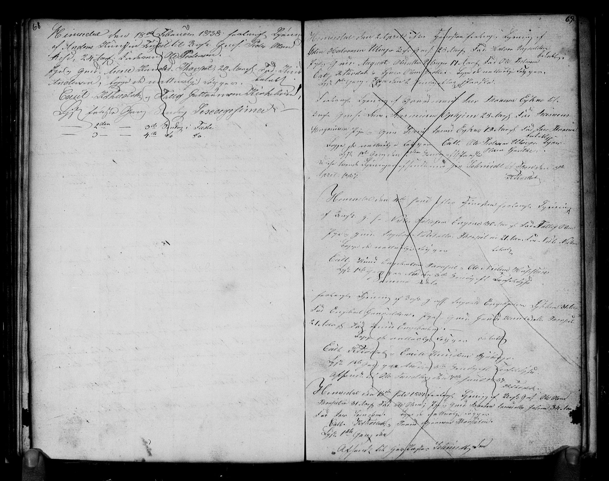 Gol kirkebøker, AV/SAKO-A-226/G/Gb/L0001: Parish register (copy) no. II 1, 1831-1838, p. 68-69