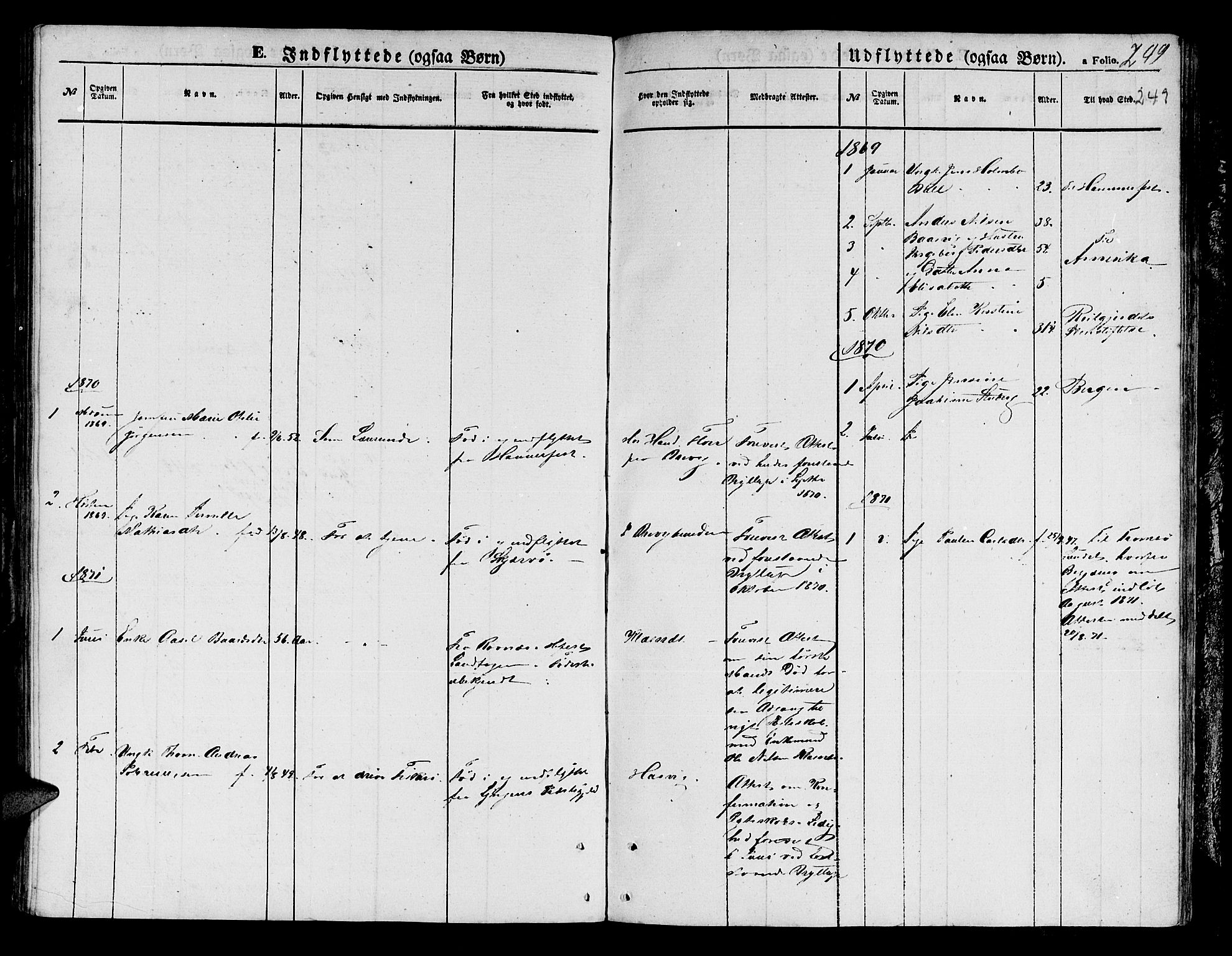 Loppa sokneprestkontor, SATØ/S-1339/H/Hb/L0003klokker: Parish register (copy) no. 3, 1853-1880, p. 249