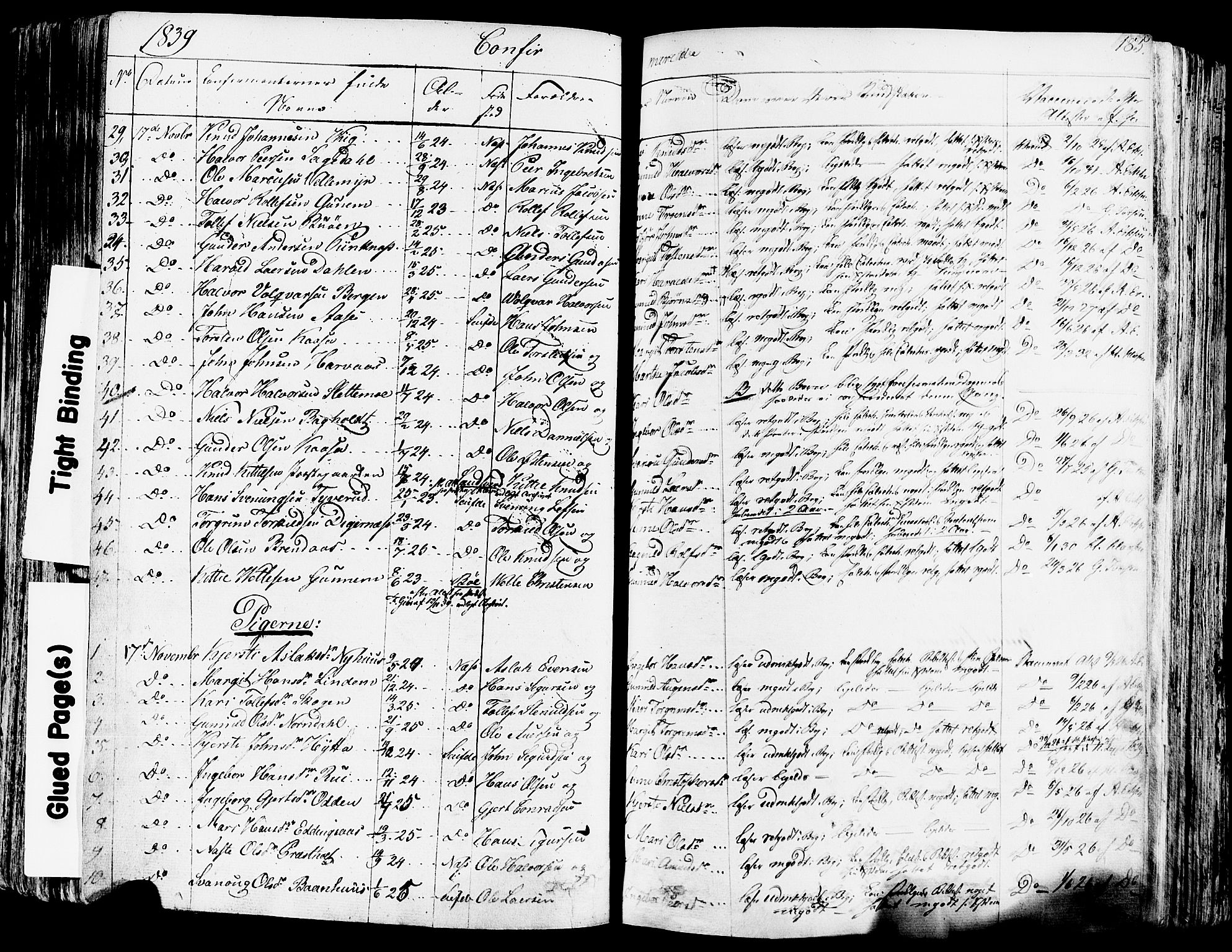 Sauherad kirkebøker, SAKO/A-298/F/Fa/L0006: Parish register (official) no. I 6, 1827-1850, p. 185