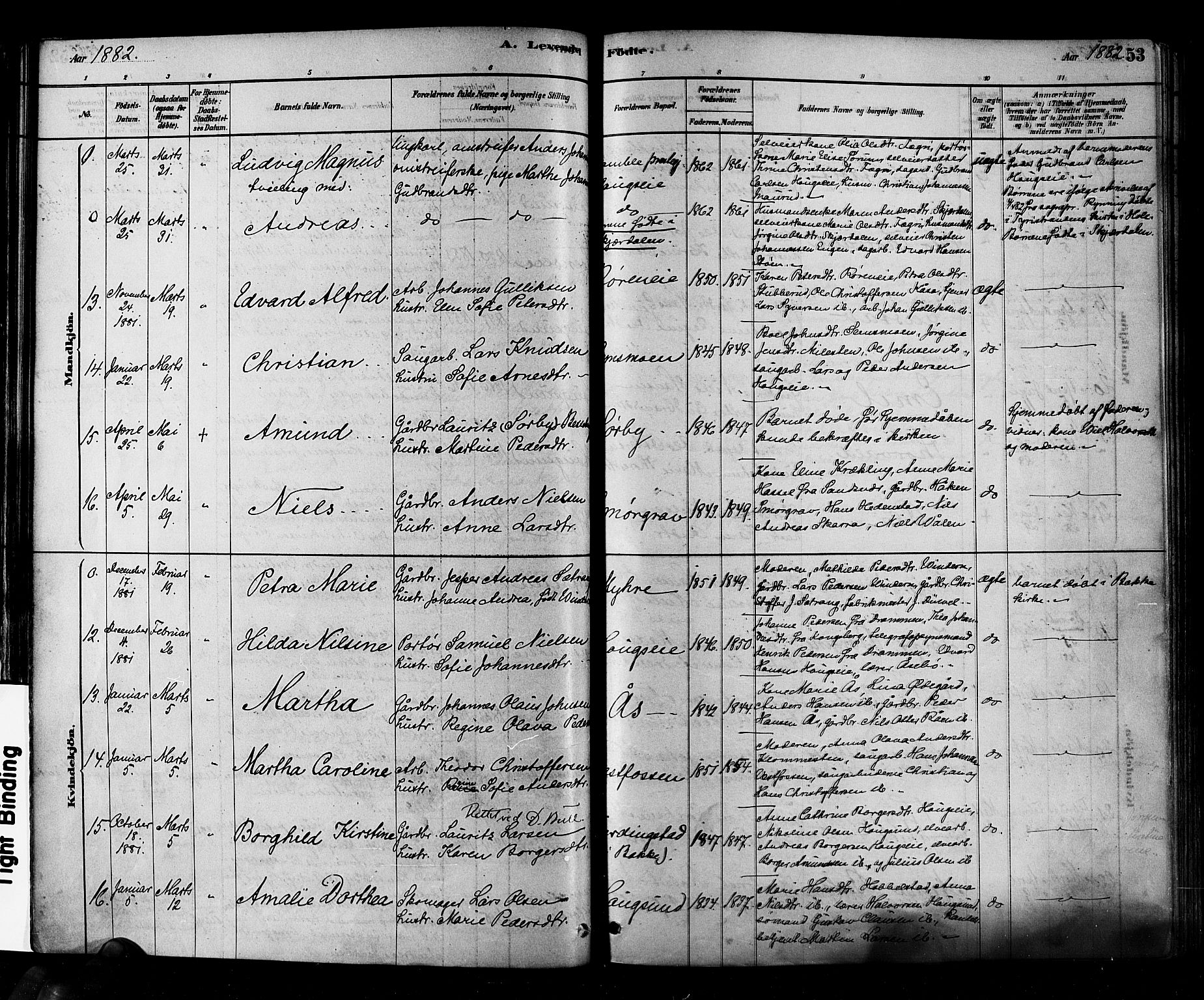 Eiker kirkebøker, AV/SAKO-A-4/F/Fb/L0001: Parish register (official) no. II 1, 1878-1888, p. 53