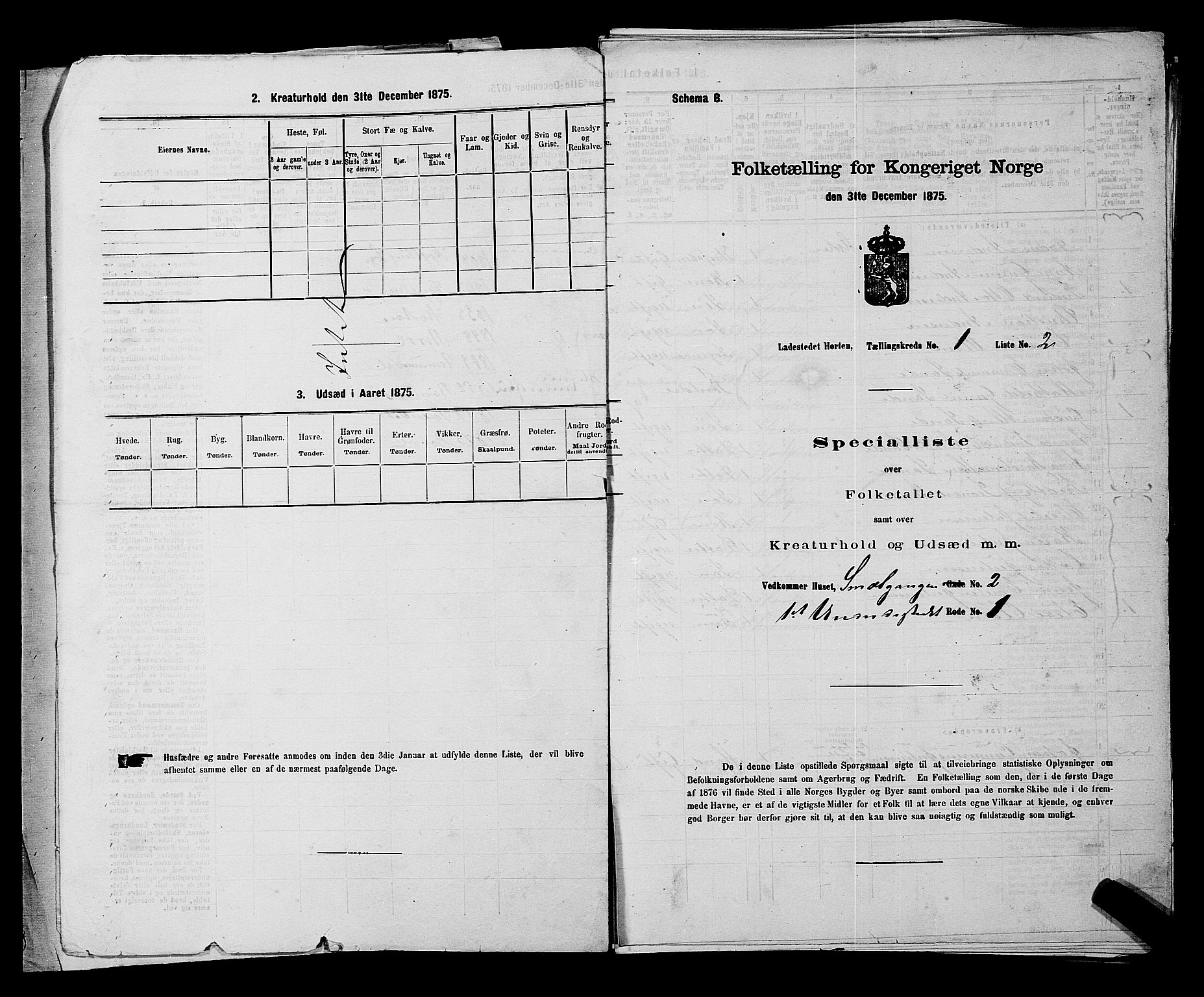 SAKO, 1875 census for 0703P Horten, 1875, p. 36