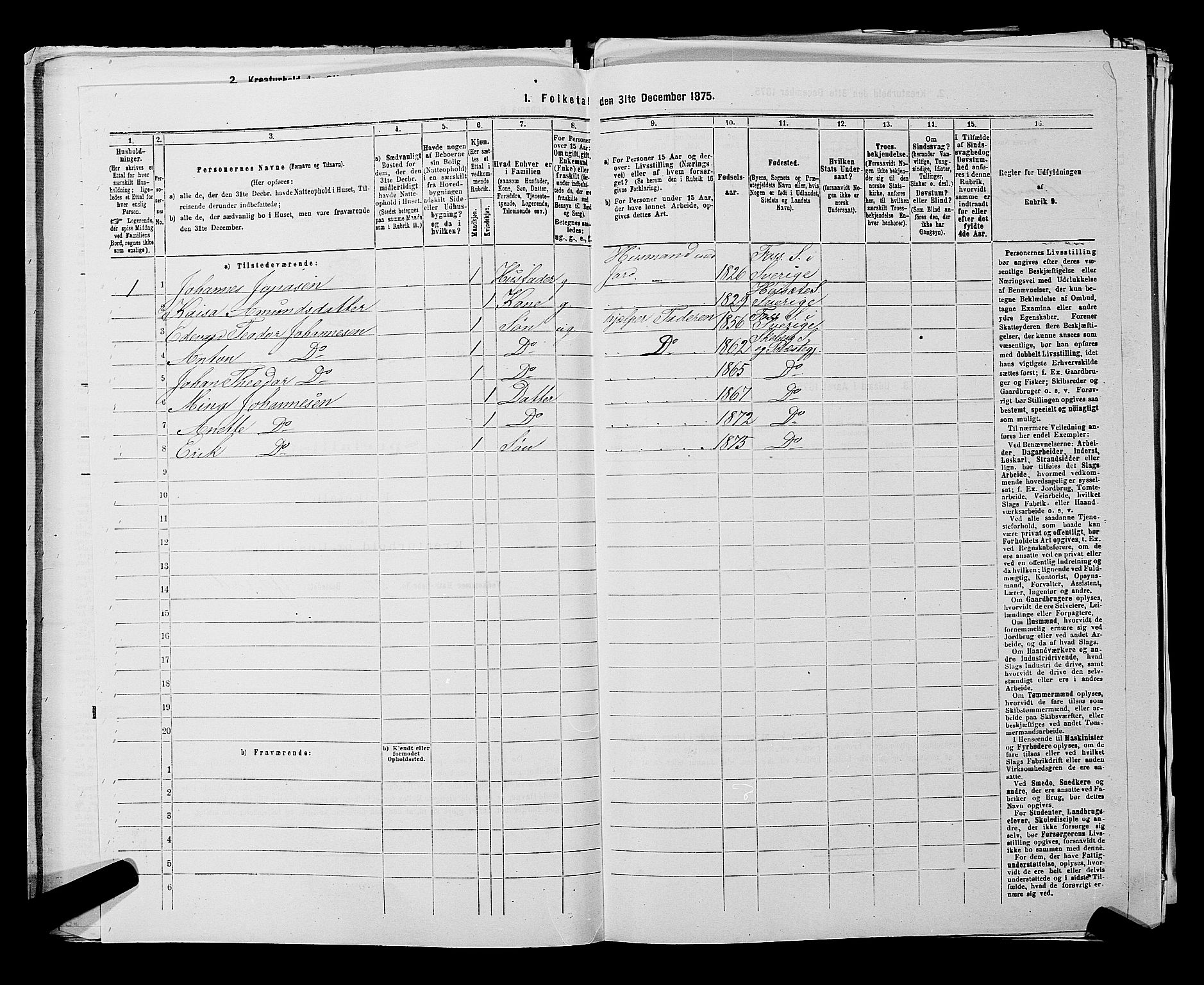 RA, 1875 census for 0115P Skjeberg, 1875, p. 878