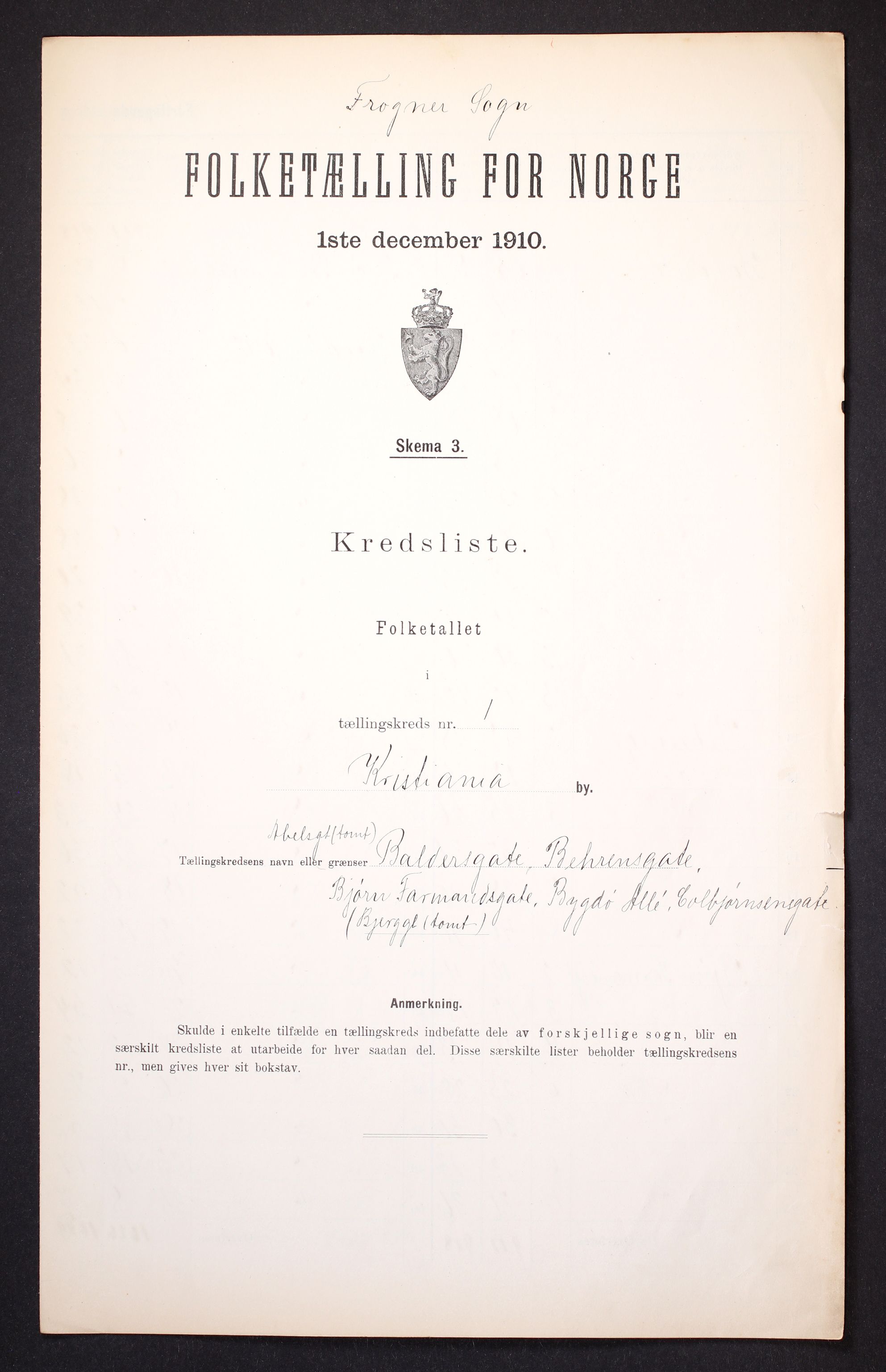 RA, 1910 census for Kristiania, 1910, p. 304