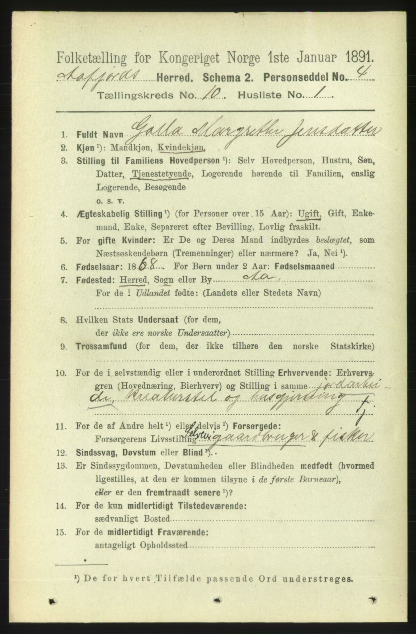 RA, 1891 census for 1630 Åfjord, 1891, p. 2966