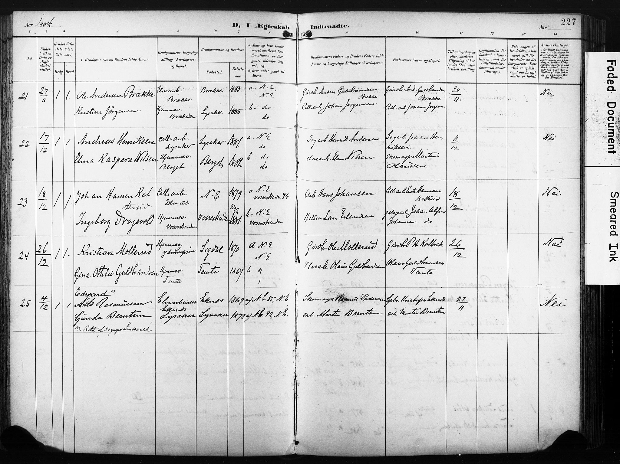 Nedre Eiker kirkebøker, AV/SAKO-A-612/F/Fa/L0005: Parish register (official) no. 5, 1898-1905, p. 227