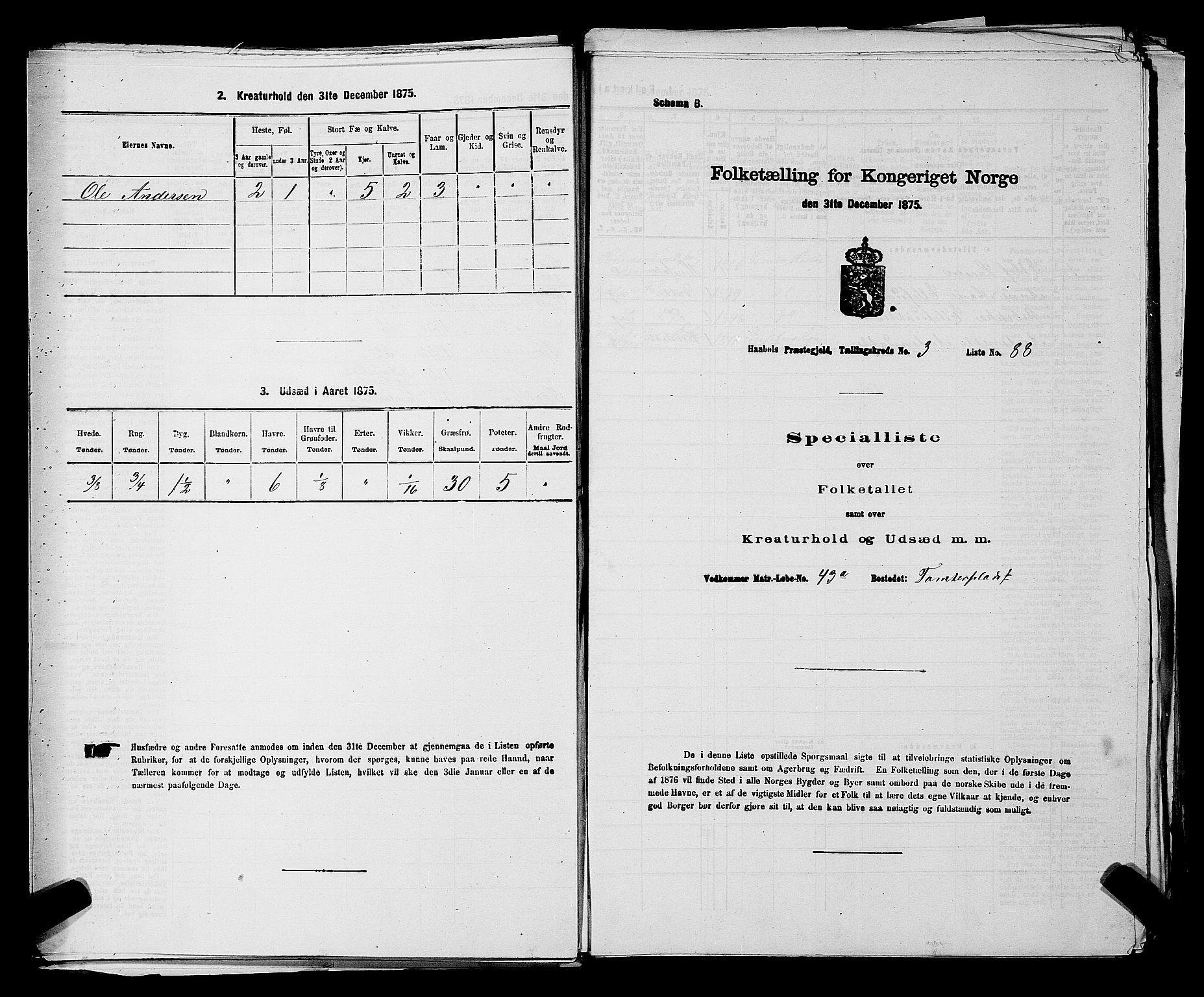 RA, 1875 census for 0138P Hobøl, 1875, p. 515