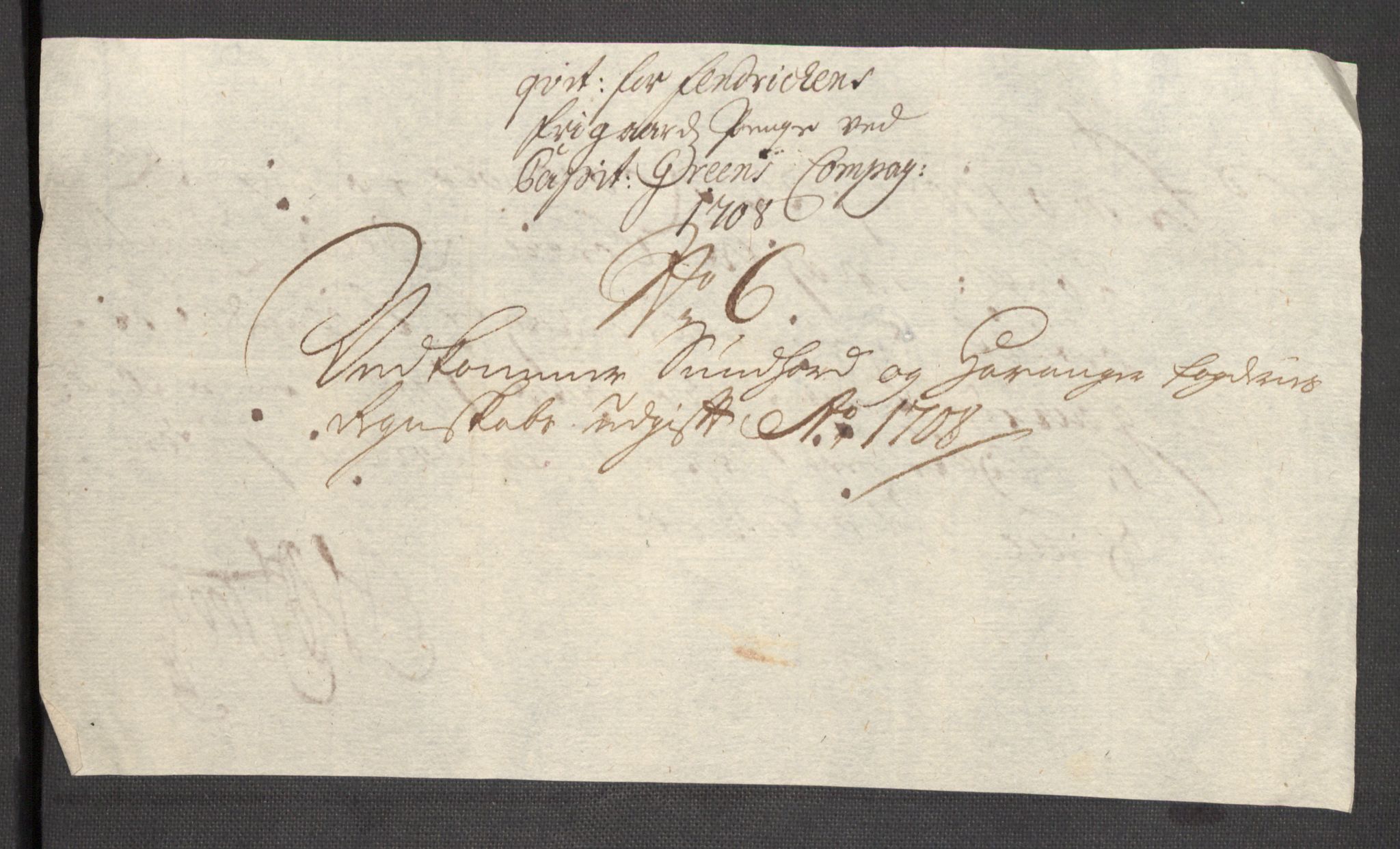 Rentekammeret inntil 1814, Reviderte regnskaper, Fogderegnskap, AV/RA-EA-4092/R48/L2985: Fogderegnskap Sunnhordland og Hardanger, 1708, p. 250