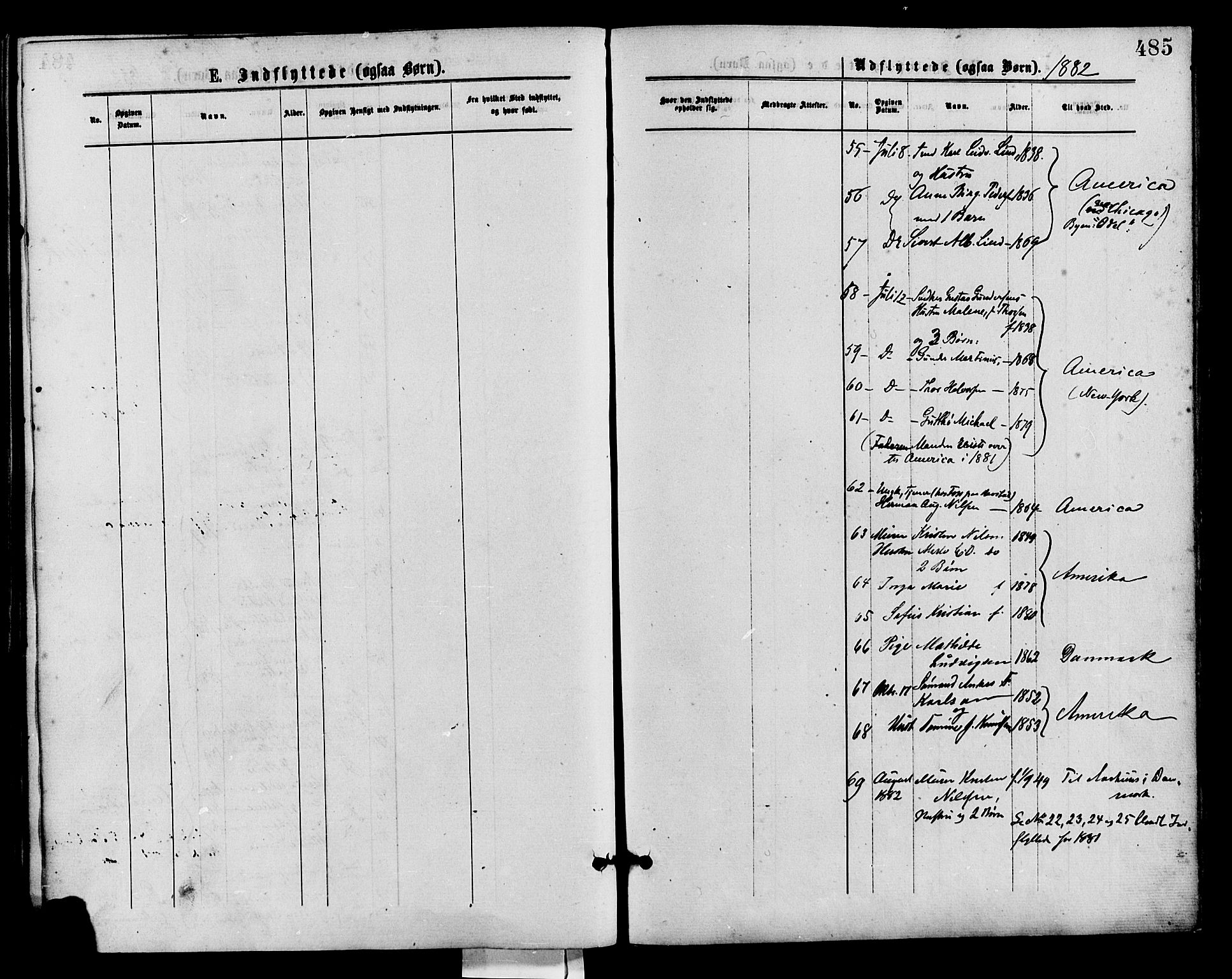 Barbu sokneprestkontor, AV/SAK-1111-0003/F/Fa/L0001: Parish register (official) no. A 1 /1, 1878-1883, p. 485