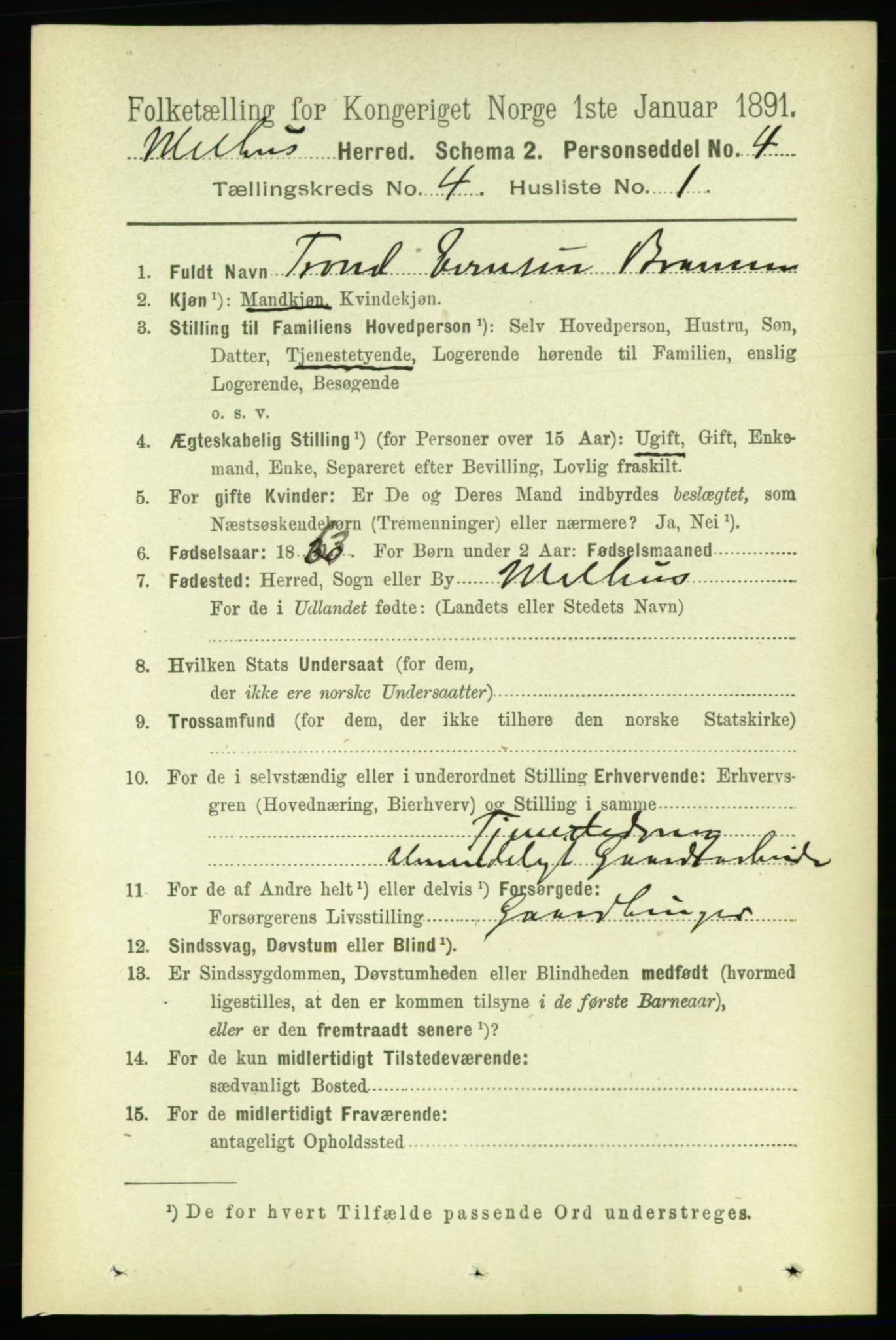 RA, 1891 census for 1653 Melhus, 1891, p. 1980