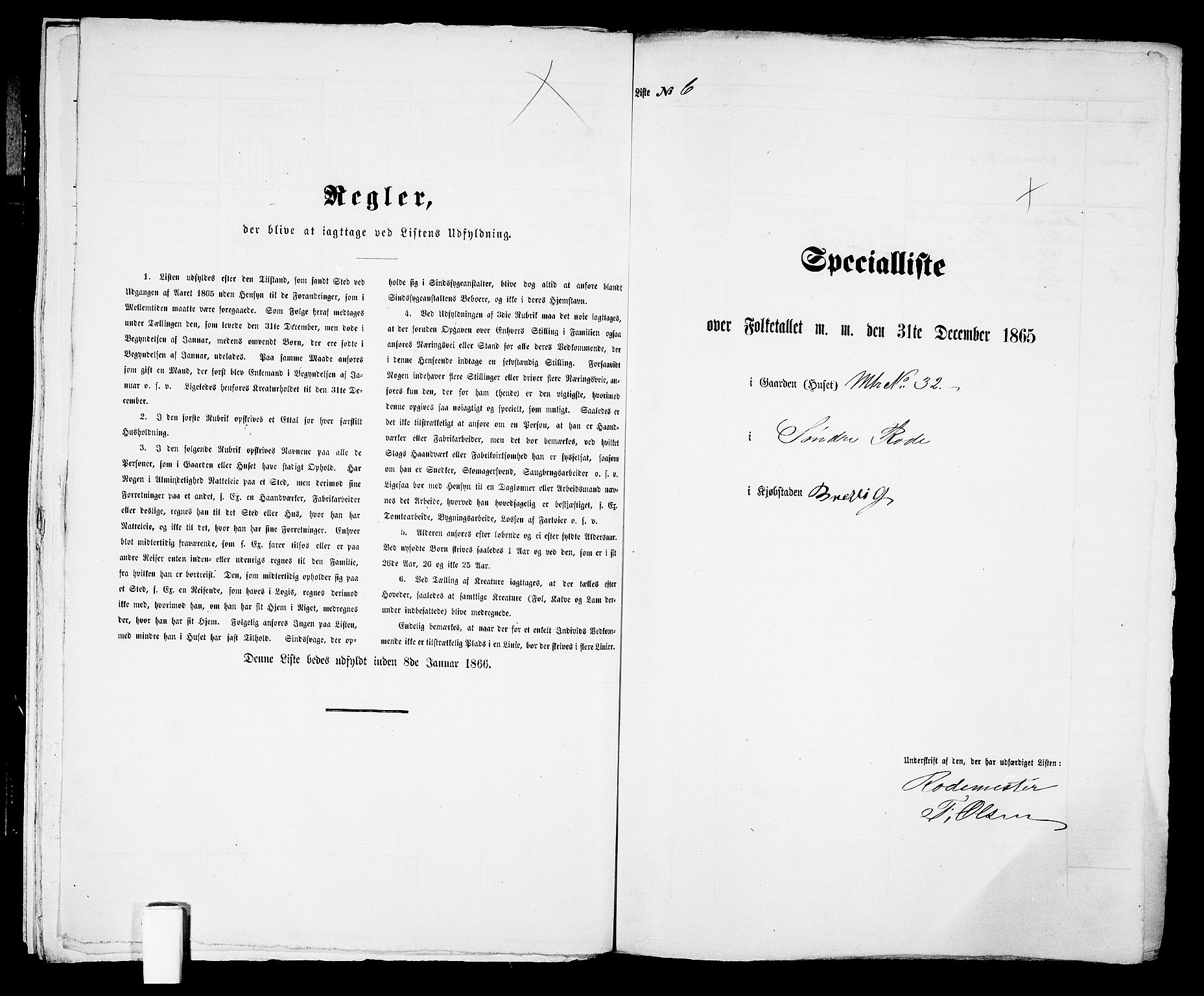 RA, 1865 census for Brevik, 1865, p. 389