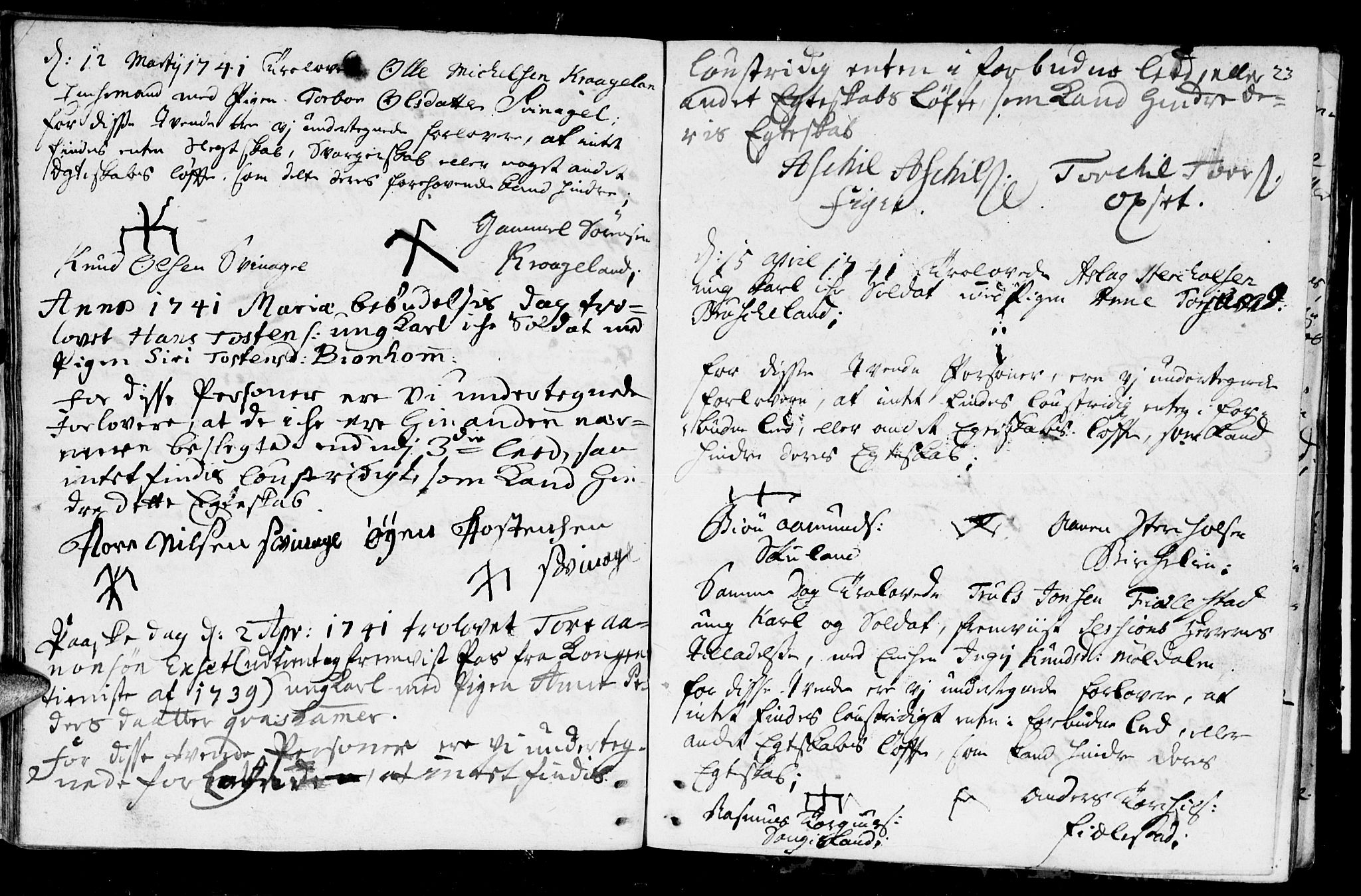 Holum sokneprestkontor, AV/SAK-1111-0022/F/Fa/Fab/L0001: Parish register (official) no. A 1, 1720-1752, p. 23