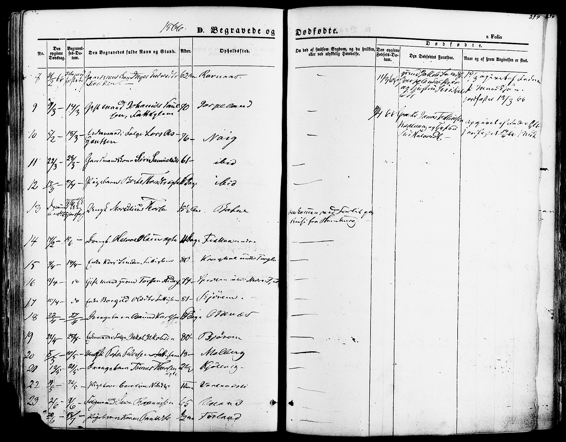 Strand sokneprestkontor, SAST/A-101828/H/Ha/Haa/L0007: Parish register (official) no. A 7, 1855-1881, p. 294