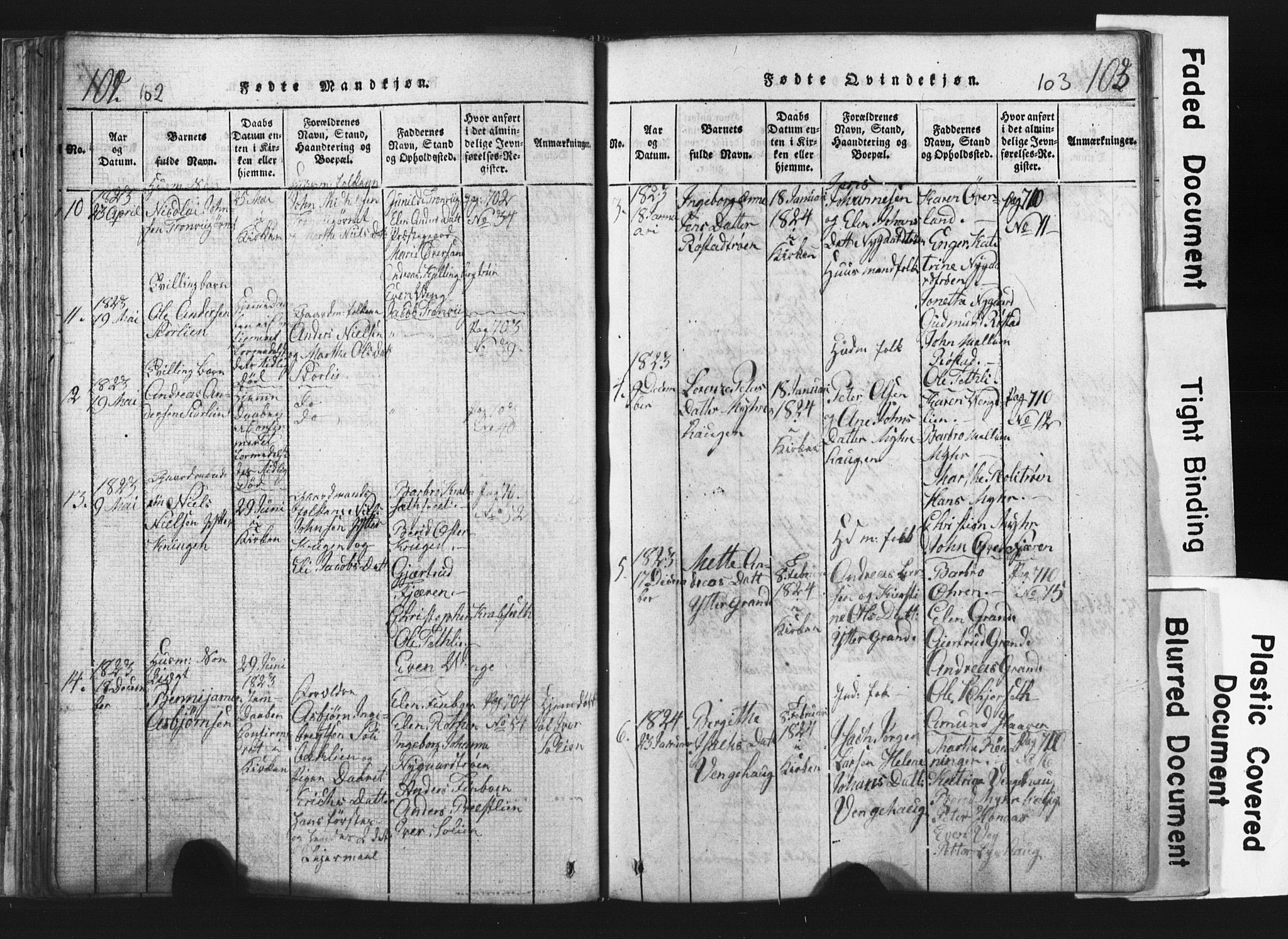 Ministerialprotokoller, klokkerbøker og fødselsregistre - Nord-Trøndelag, SAT/A-1458/701/L0017: Parish register (copy) no. 701C01, 1817-1825, p. 102-103