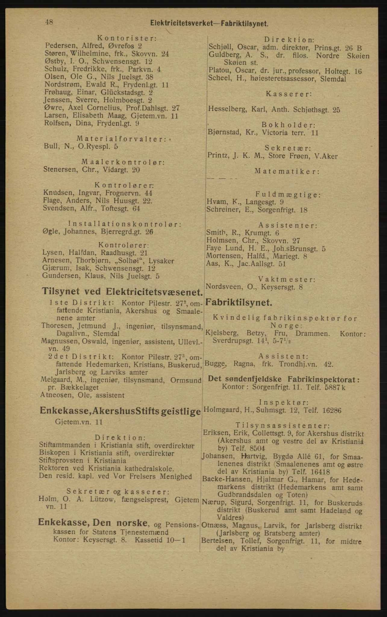 Kristiania/Oslo adressebok, PUBL/-, 1913, p. 50