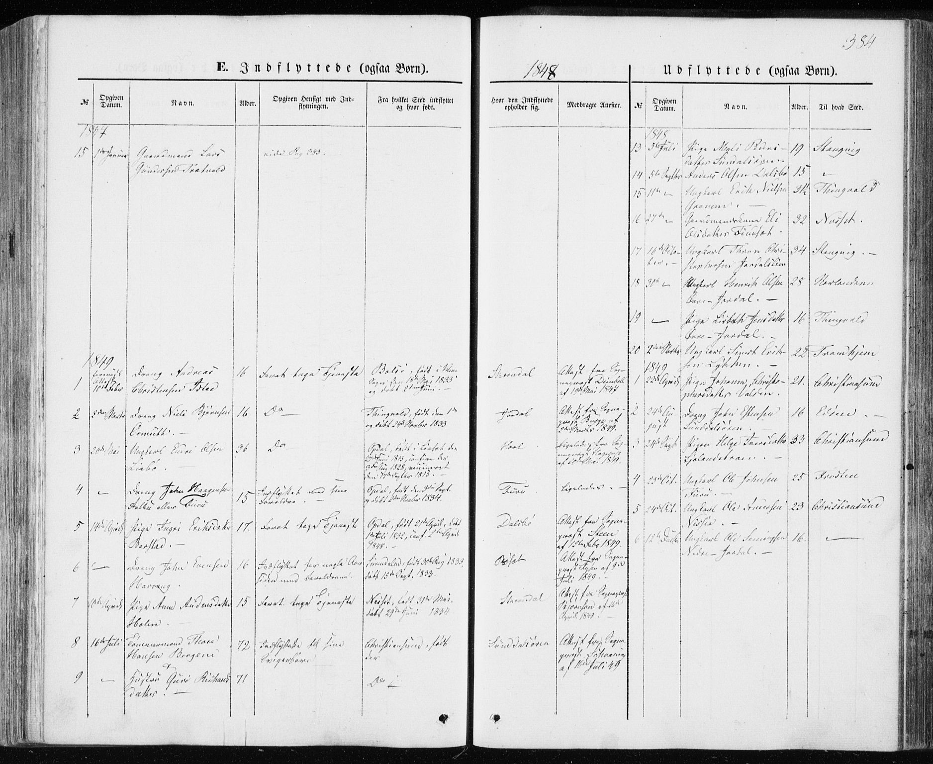 Ministerialprotokoller, klokkerbøker og fødselsregistre - Møre og Romsdal, SAT/A-1454/590/L1013: Parish register (official) no. 590A05, 1847-1877, p. 384