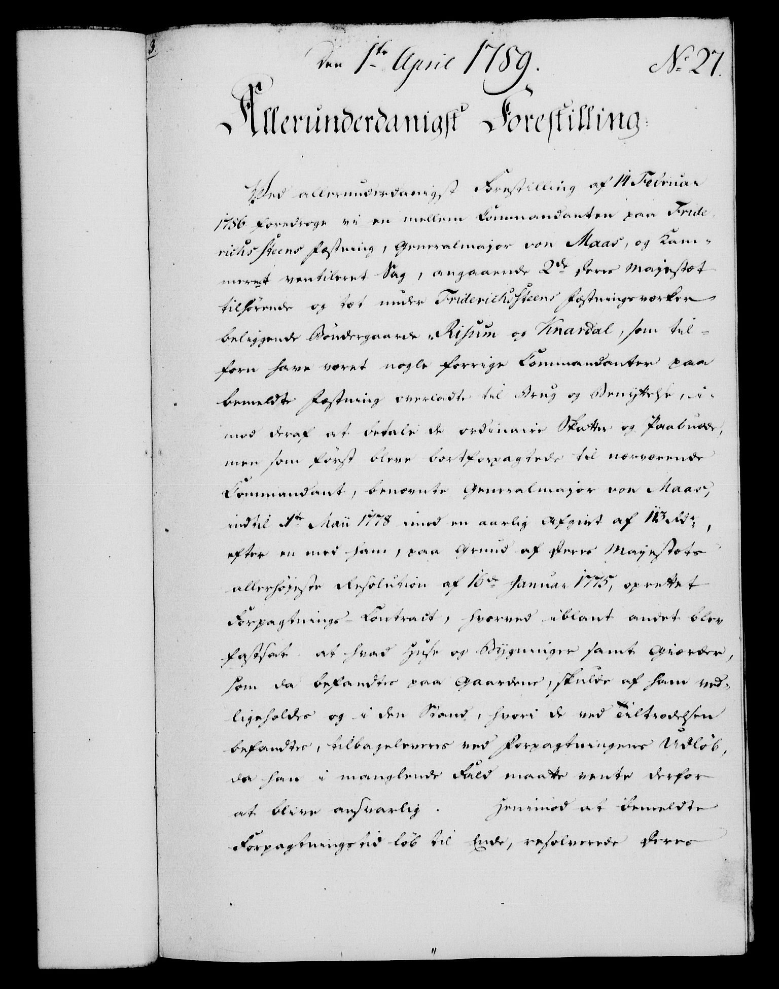 Rentekammeret, Kammerkanselliet, RA/EA-3111/G/Gf/Gfa/L0071: Norsk relasjons- og resolusjonsprotokoll (merket RK 52.71), 1789, p. 225