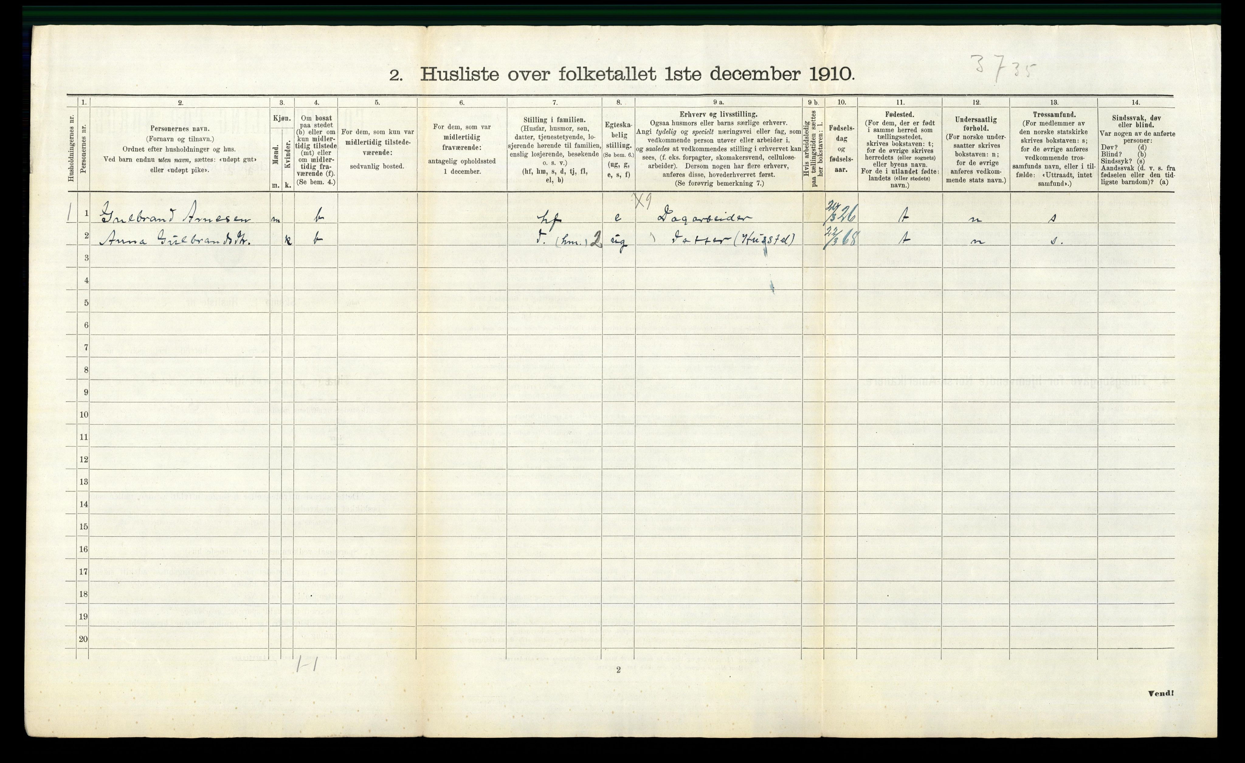 RA, 1910 census for Øvre Eiker, 1910, p. 1810