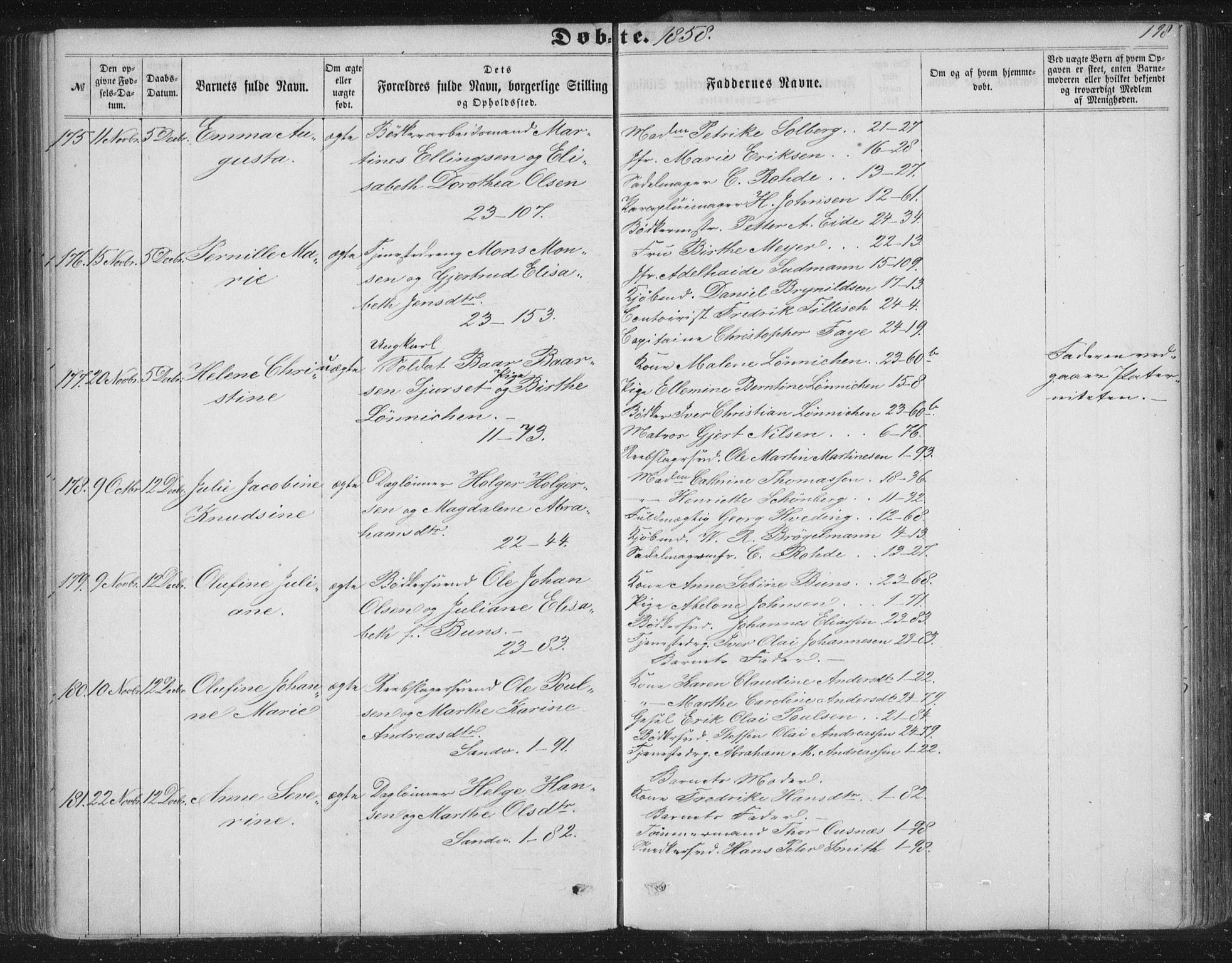 Korskirken sokneprestembete, AV/SAB-A-76101/H/Haa/L0018: Parish register (official) no. B 4, 1857-1866, p. 198