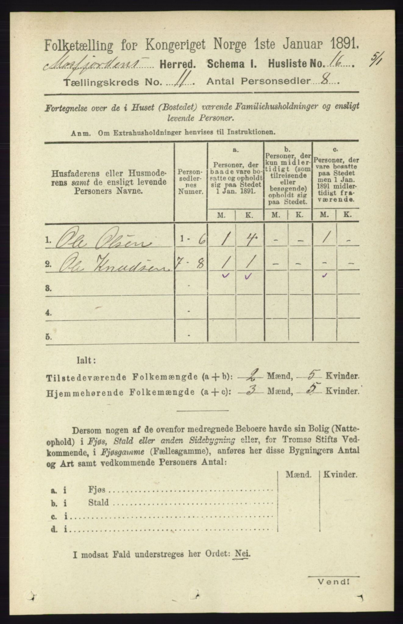 RA, 1891 census for 1266 Masfjorden, 1891, p. 2258