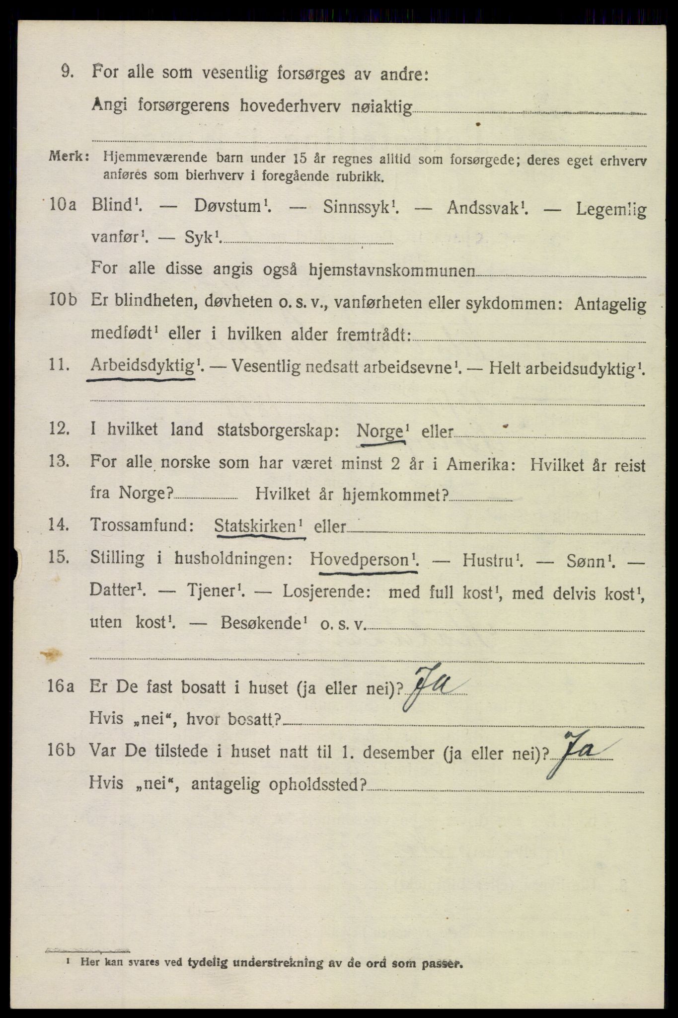 SAH, 1920 census for Øystre Slidre, 1920, p. 5304