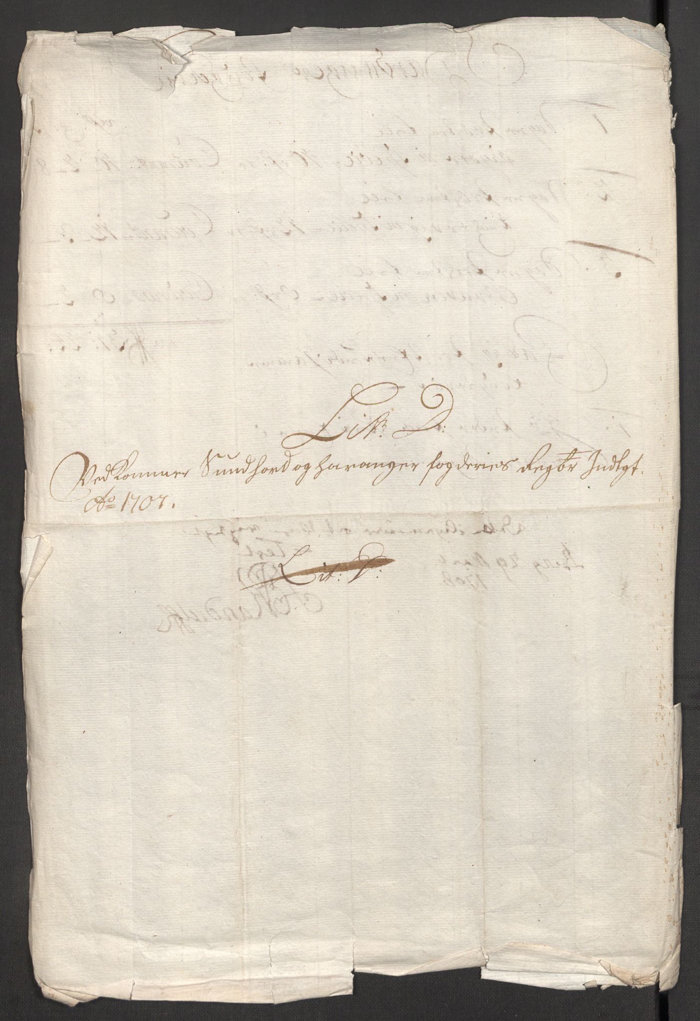 Rentekammeret inntil 1814, Reviderte regnskaper, Fogderegnskap, AV/RA-EA-4092/R48/L2984: Fogderegnskap Sunnhordland og Hardanger, 1706-1707, p. 391