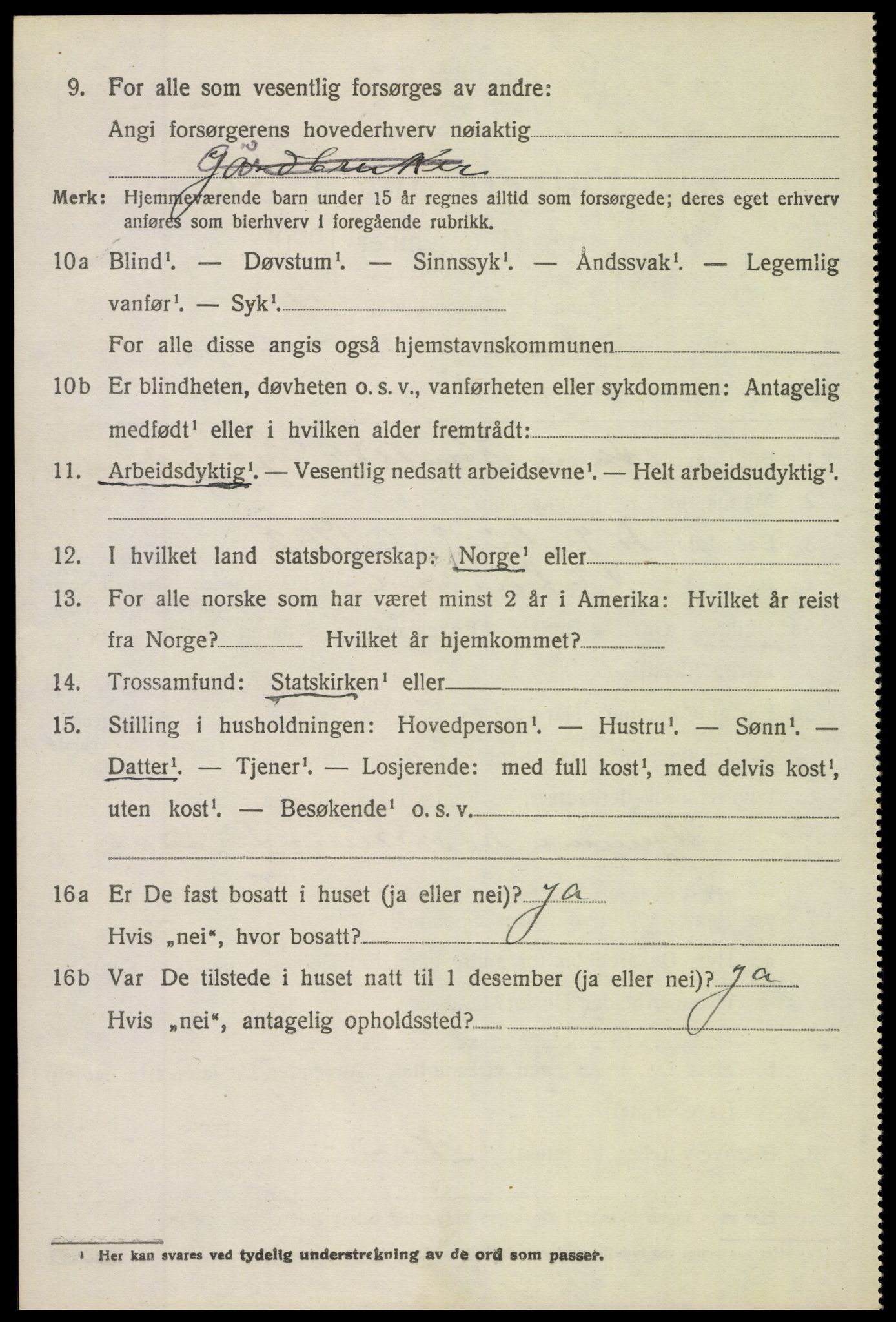 SAH, 1920 census for Etnedal, 1920, p. 2235