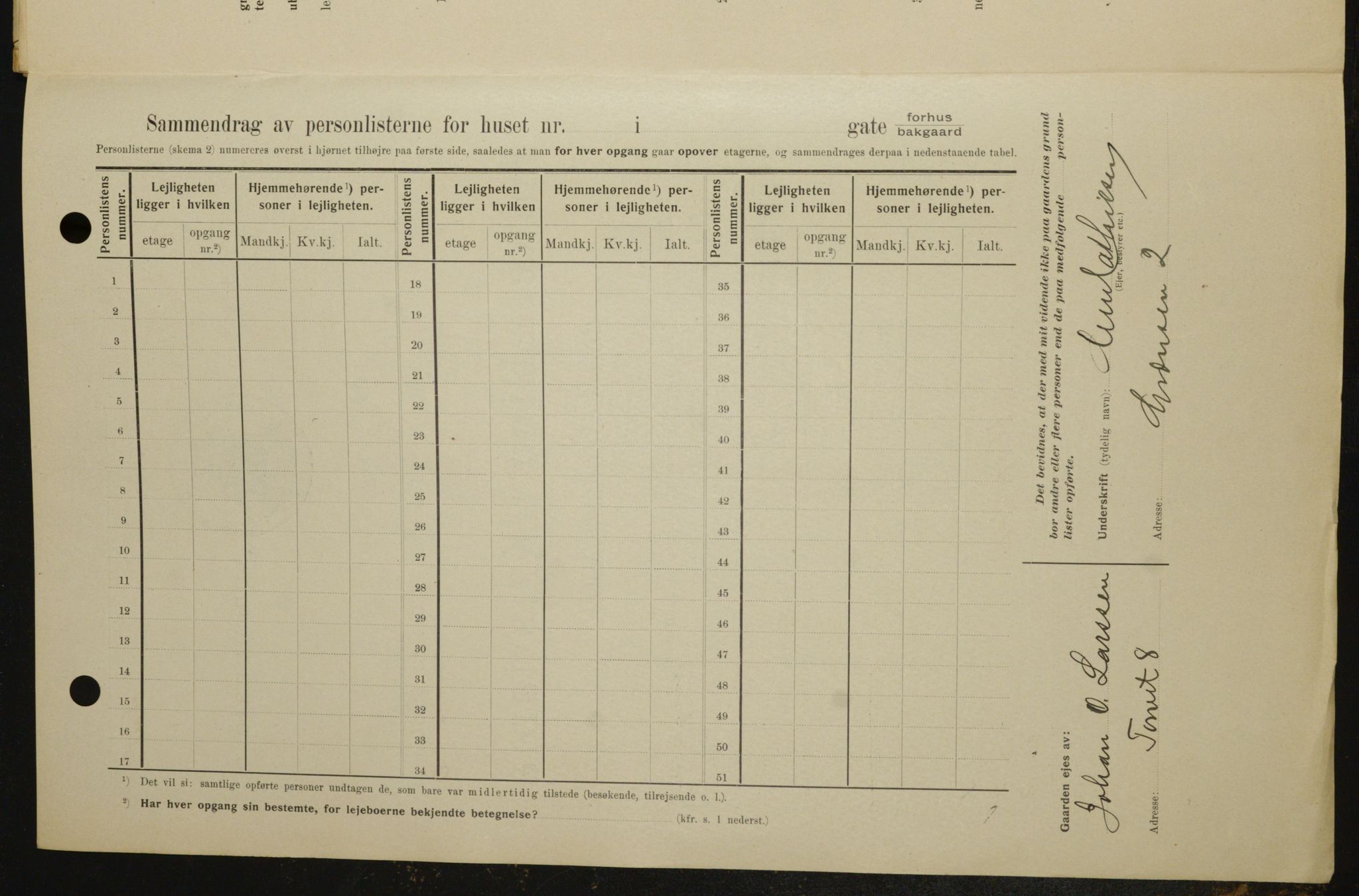 OBA, Municipal Census 1909 for Kristiania, 1909, p. 26972