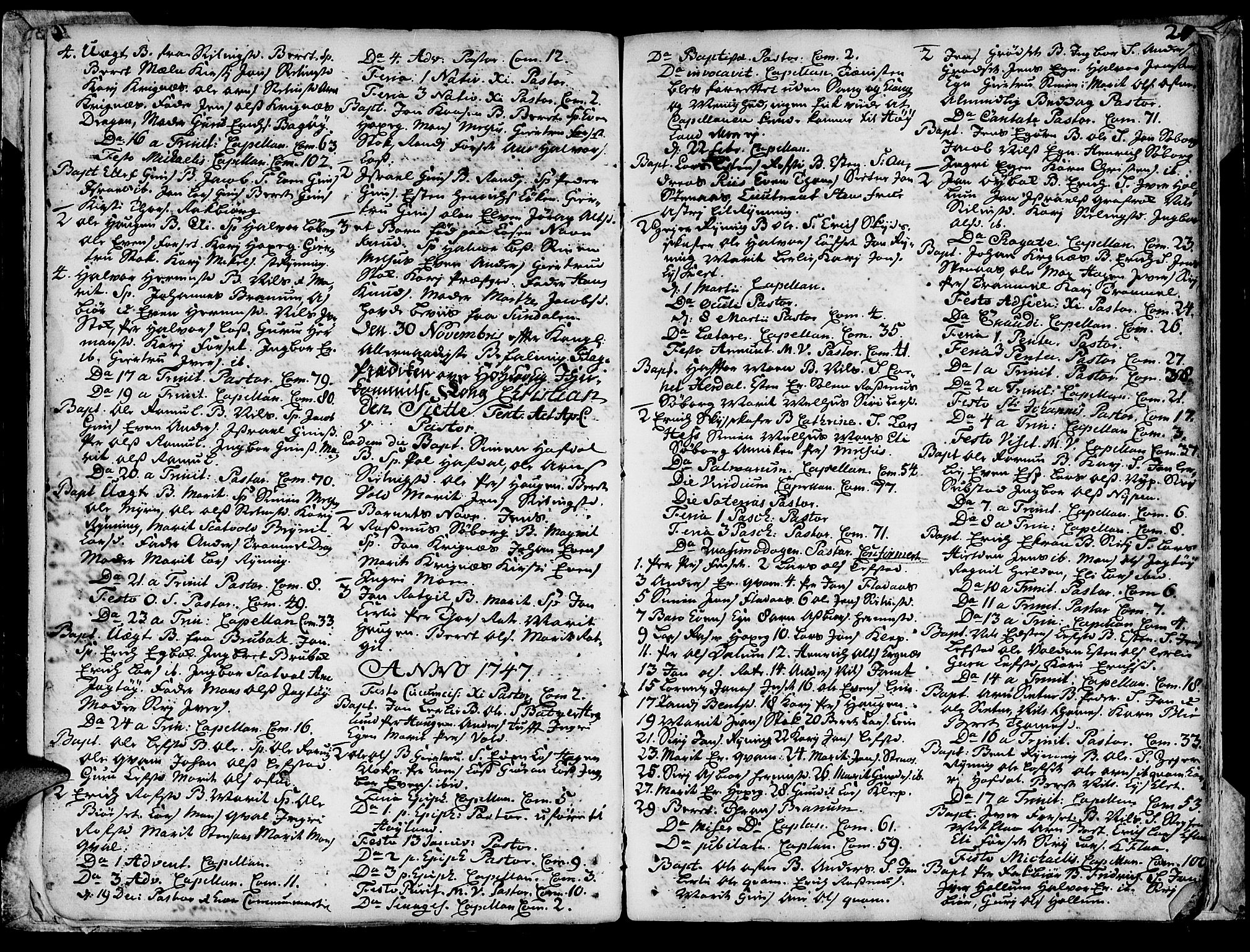 Ministerialprotokoller, klokkerbøker og fødselsregistre - Sør-Trøndelag, SAT/A-1456/691/L1057: Parish register (official) no. 691A01 /1, 1740-1767, p. 21