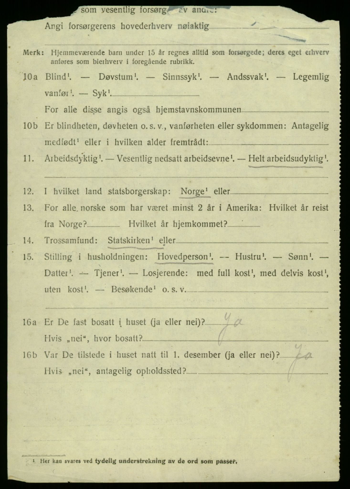 SAB, 1920 census for Manger, 1920, p. 3892