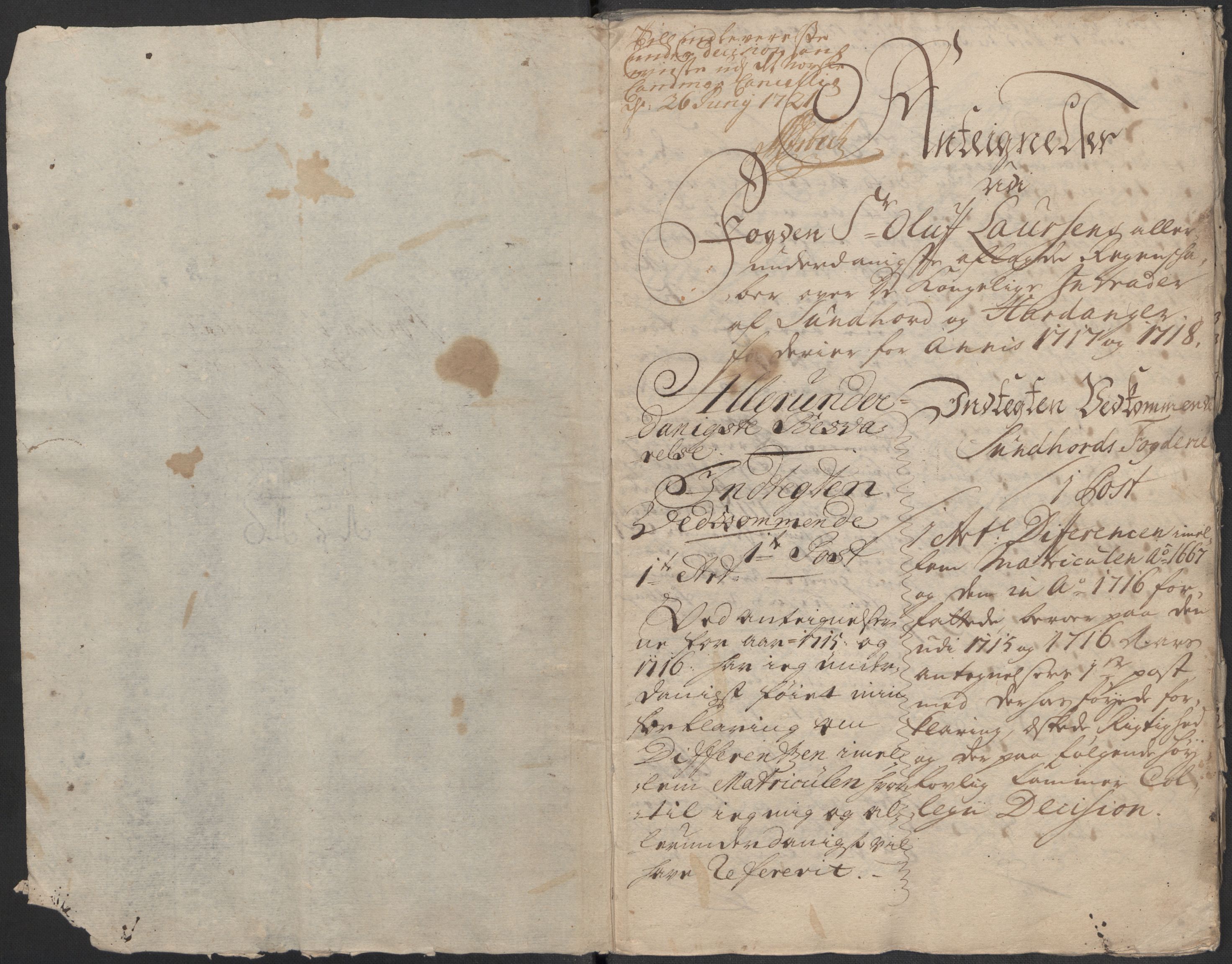 Rentekammeret inntil 1814, Reviderte regnskaper, Fogderegnskap, AV/RA-EA-4092/R48/L2996: Fogderegnskap Sunnhordland og Hardanger, 1718, p. 140