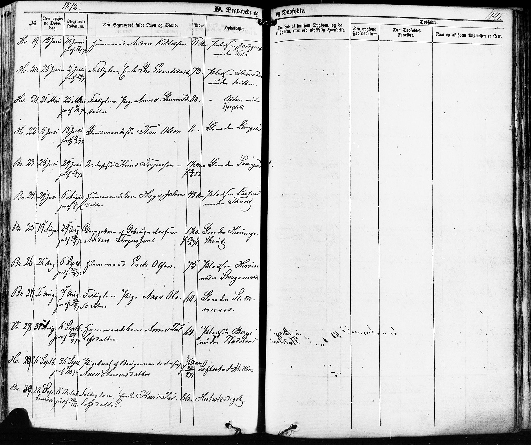 Kviteseid kirkebøker, AV/SAKO-A-276/F/Fa/L0007: Parish register (official) no. I 7, 1859-1881, p. 491