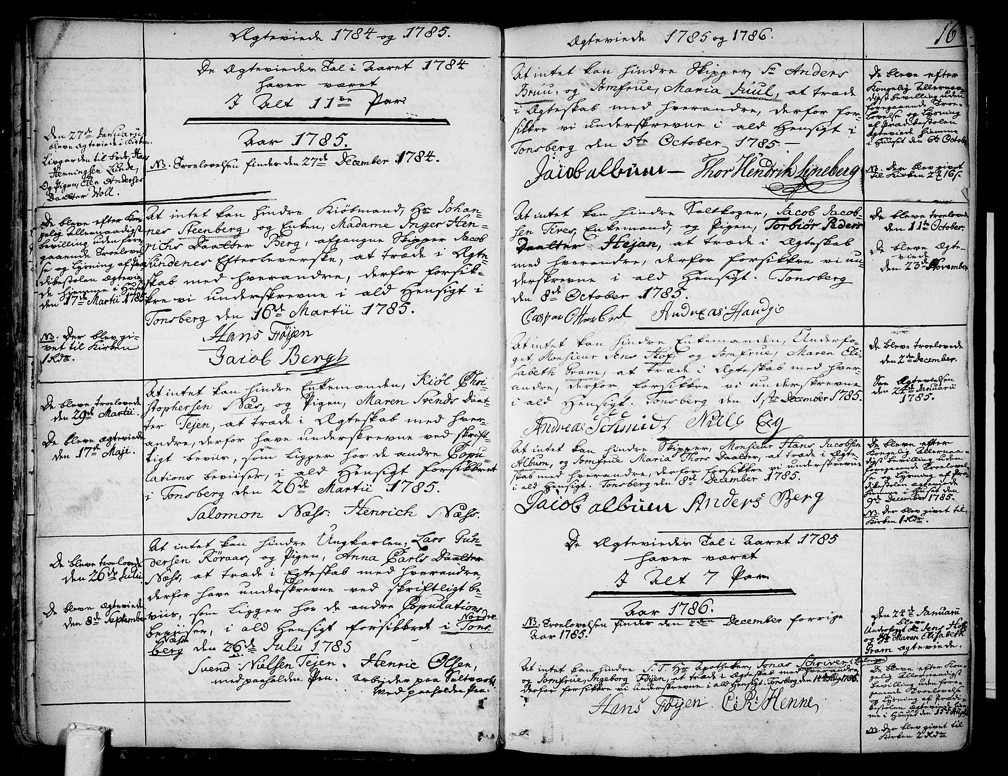 Tønsberg kirkebøker, AV/SAKO-A-330/F/Fa/L0002: Parish register (official) no. I 2, 1760-1796, p. 16