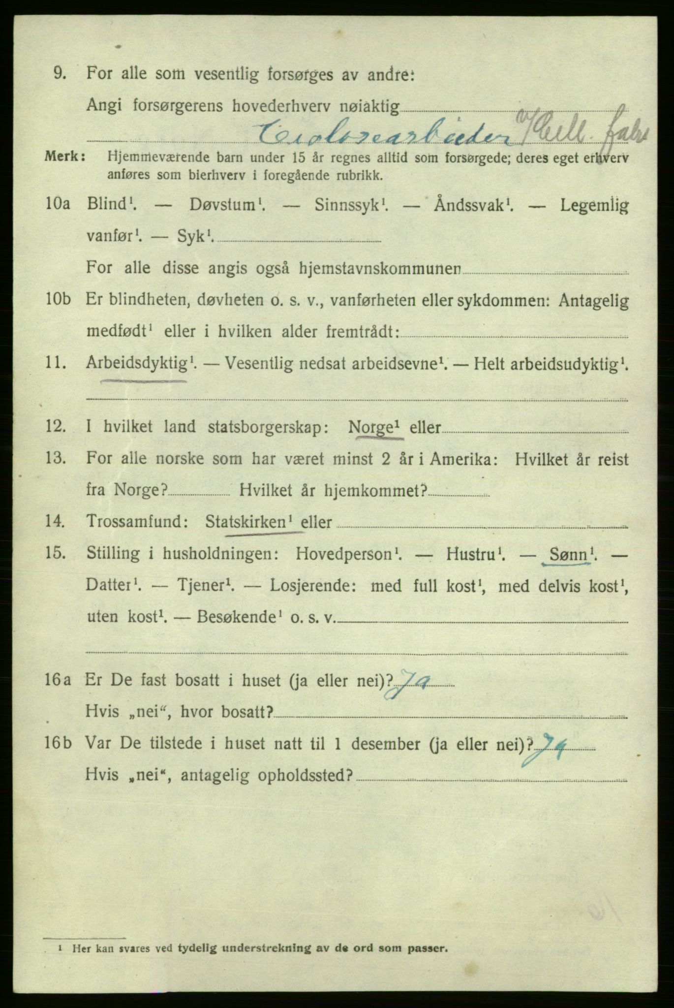 SAO, 1920 census for Fredrikshald, 1920, p. 20262