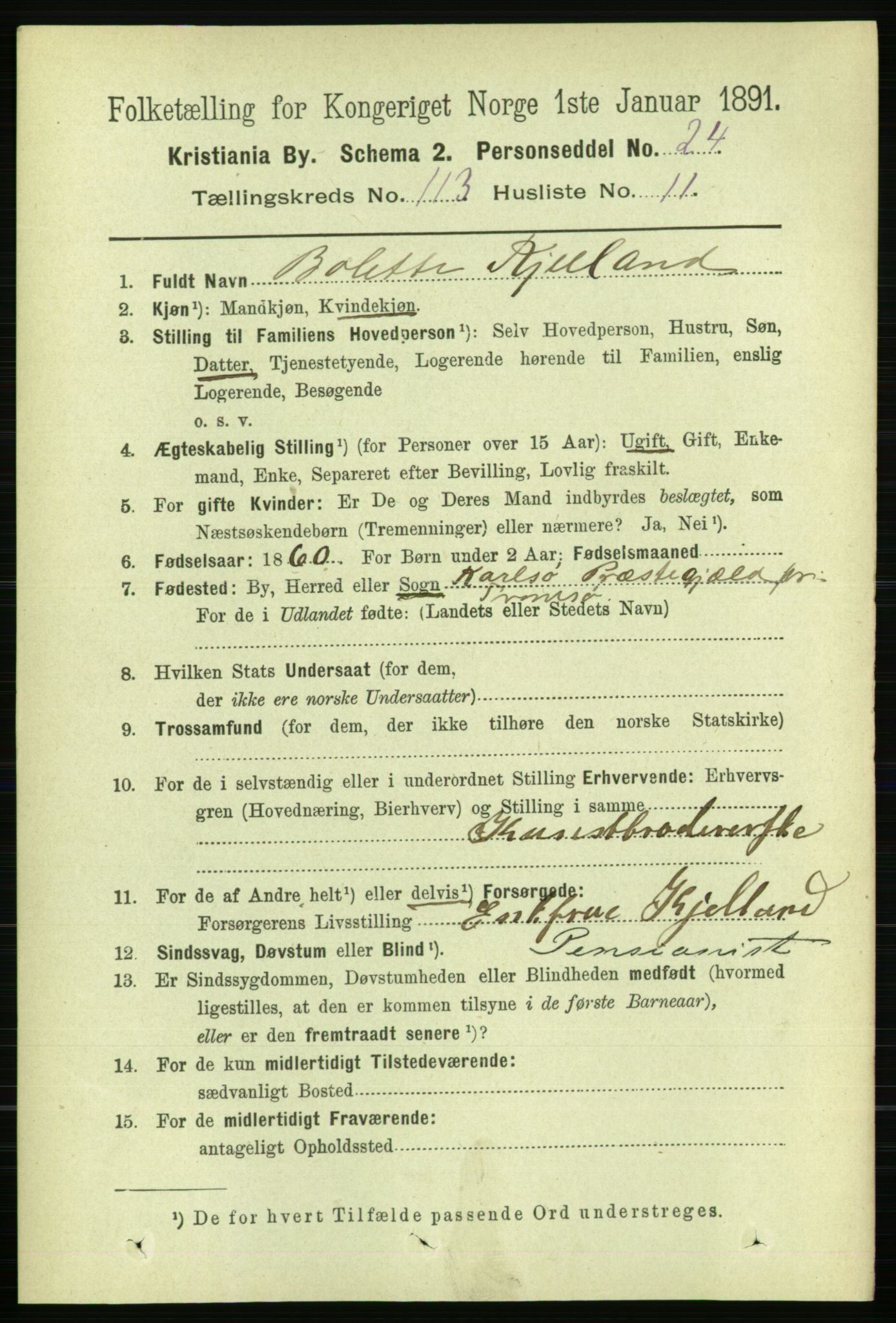 RA, 1891 census for 0301 Kristiania, 1891, p. 60299