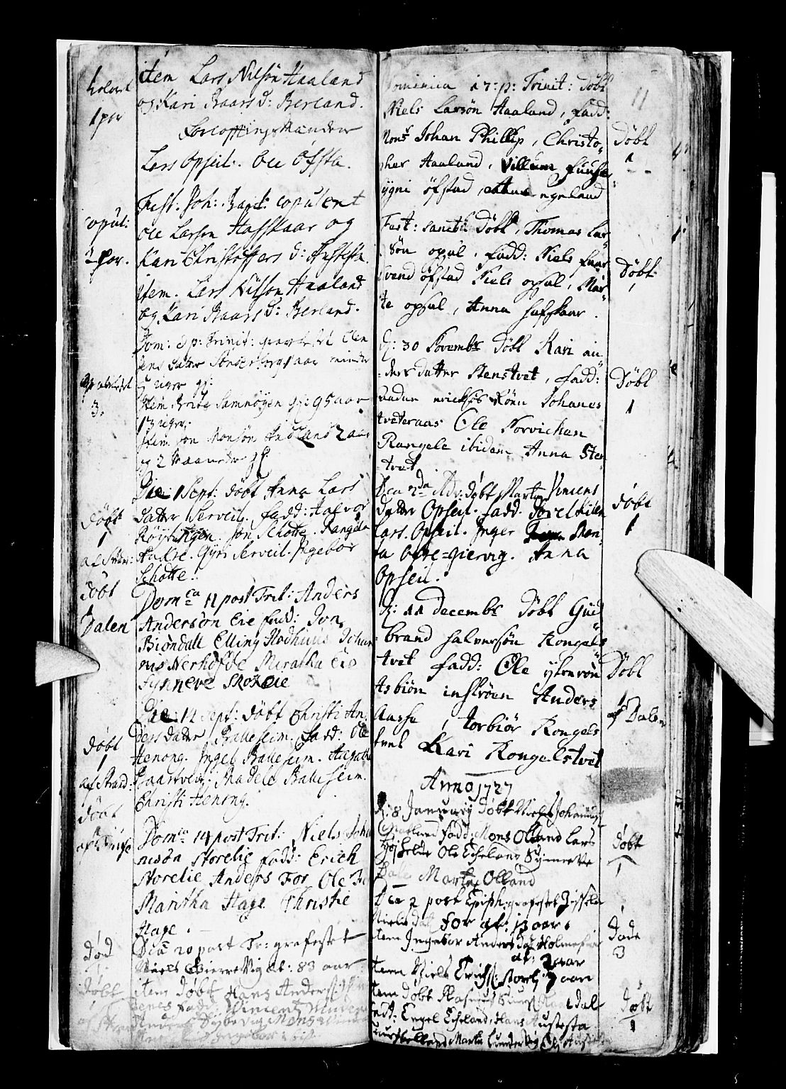 Os sokneprestembete, AV/SAB-A-99929: Parish register (official) no. A 7, 1723-1760, p. 11