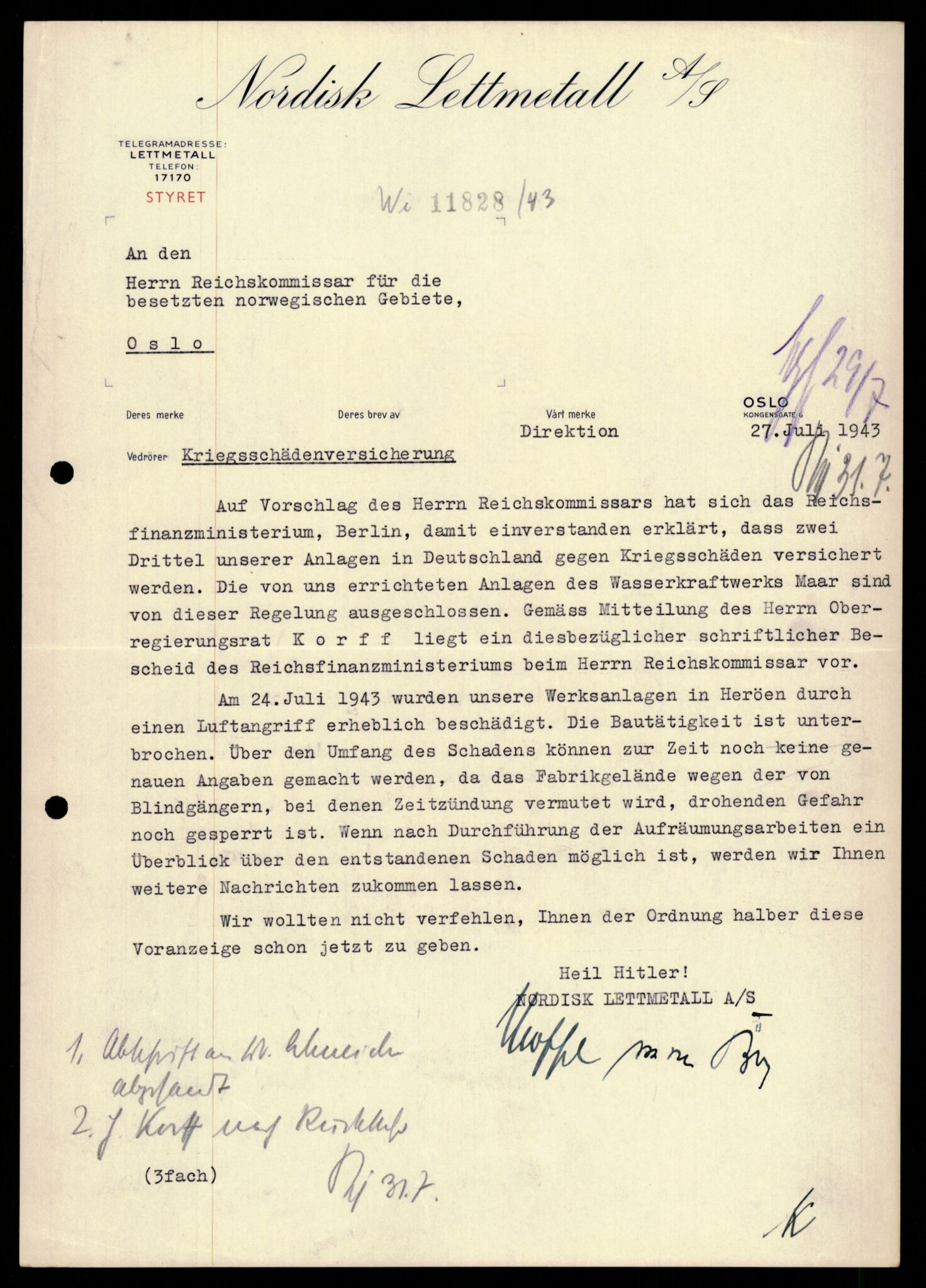 Forsvarets Overkommando. 2 kontor. Arkiv 11.4. Spredte tyske arkivsaker, AV/RA-RAFA-7031/D/Dar/Darb/L0003: Reichskommissariat - Hauptabteilung Vervaltung, 1940-1945, p. 200