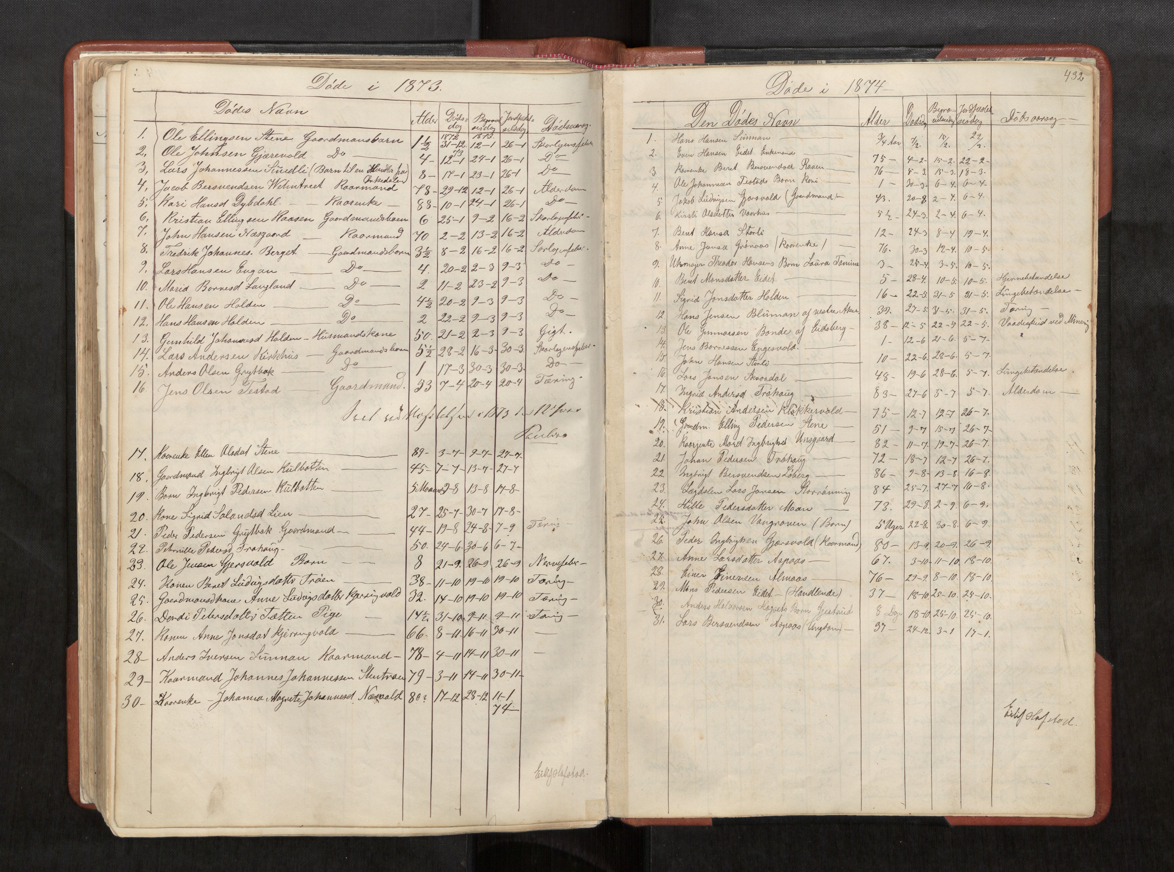 Ministerialprotokoller, klokkerbøker og fødselsregistre - Sør-Trøndelag, SAT/A-1456/686/L0985: Parish register (copy) no. 686C01, 1871-1933, p. 432