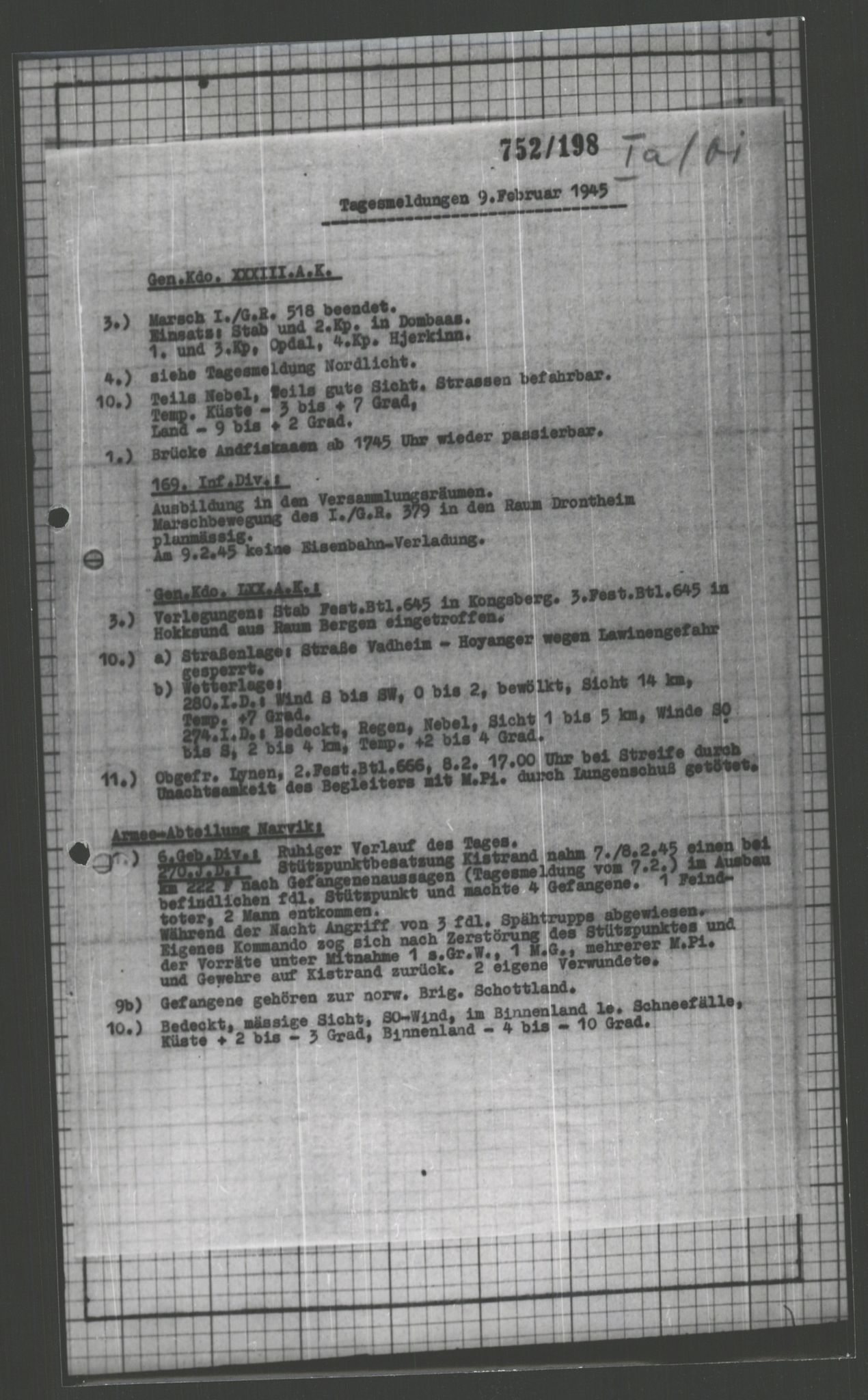 Forsvarets Overkommando. 2 kontor. Arkiv 11.4. Spredte tyske arkivsaker, AV/RA-RAFA-7031/D/Dar/Dara/L0002: Krigsdagbøker for 20. Gebirgs-Armee-Oberkommando (AOK 20), 1945, p. 753